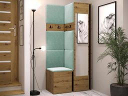 Meuble d'entrée Pinis XXV (Chêne Artisan + Noir)