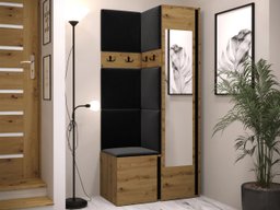 Meuble d'entrée Pinis XXV (Chêne Artisan + Noir)