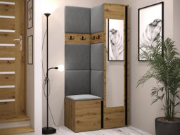 Meuble d'entrée Pinis XXV (Chêne Artisan + Noir)