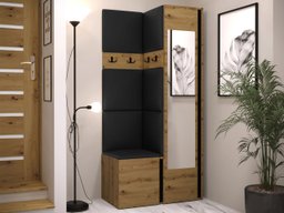 Meuble d'entrée Pinis XXV (Chêne Artisan + Noir)