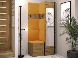 Meuble d'entrée Pinis XXV (Chêne Artisan + Noir)