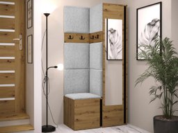 Meuble d'entrée Pinis XXV (Chêne Artisan + Noir)