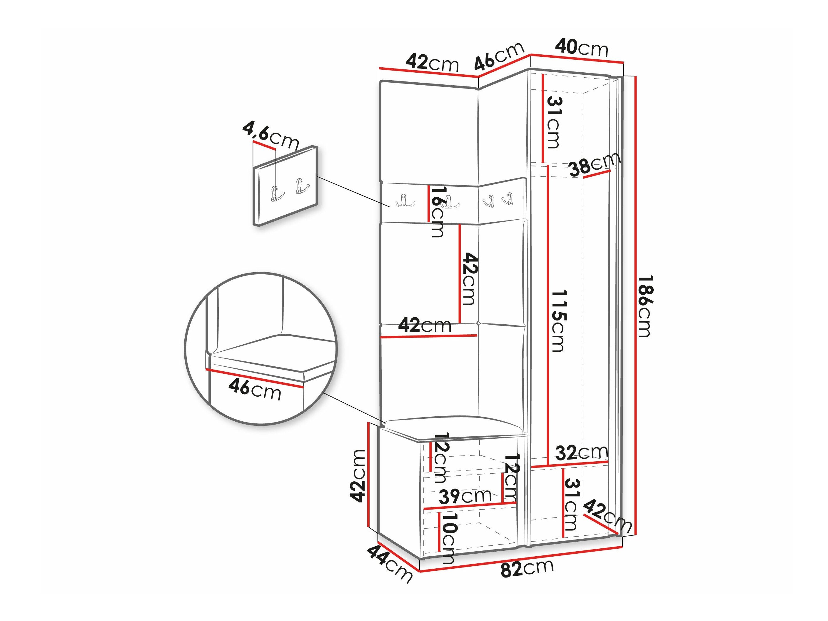 Meuble d'entrée Pinis XXV (Graphite)