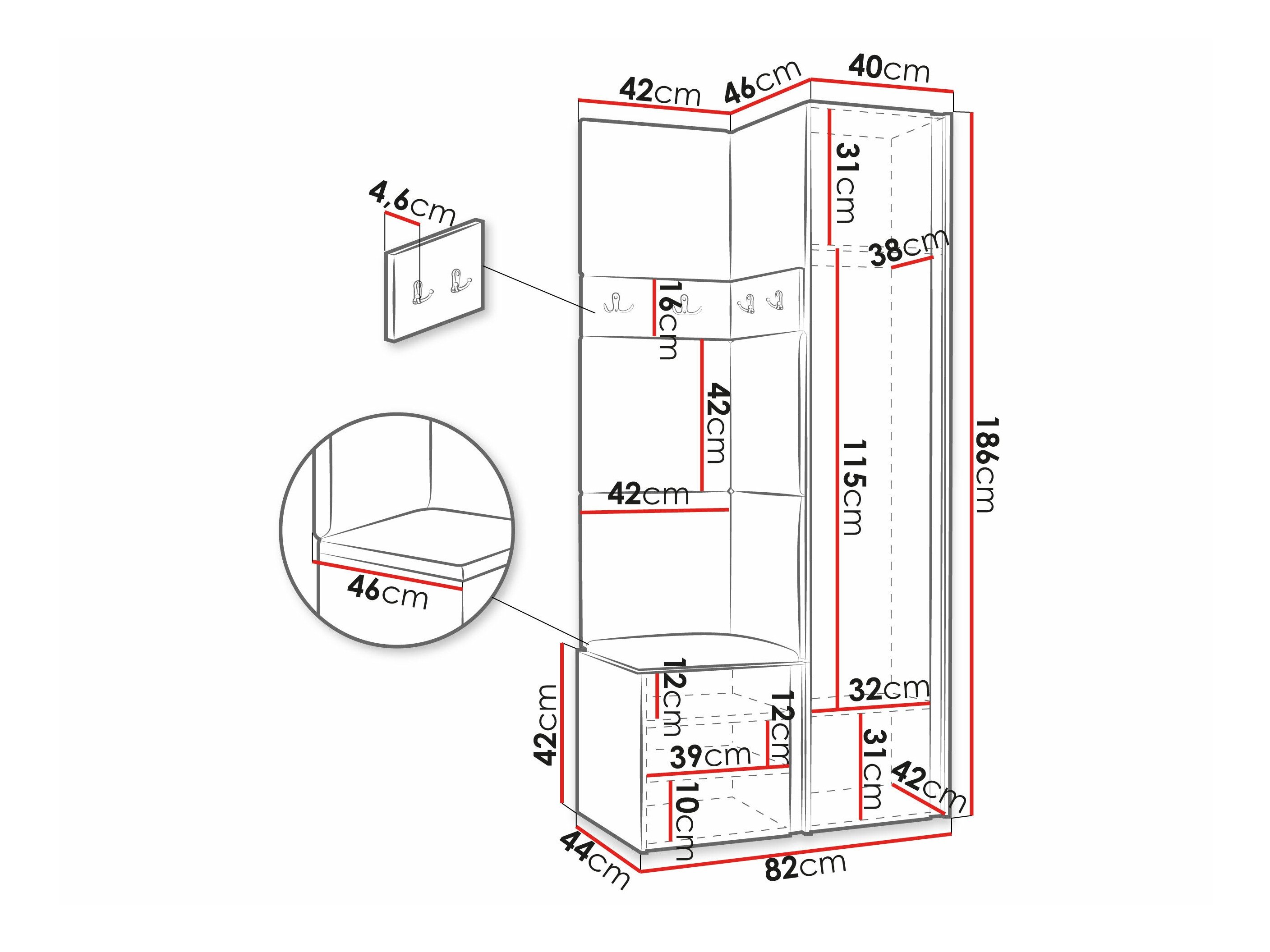 Meuble d'entrée Pinis XXV (Graphite)