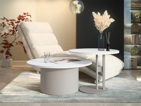 Ensemble tables basses Oswego 160 (Blanc)
