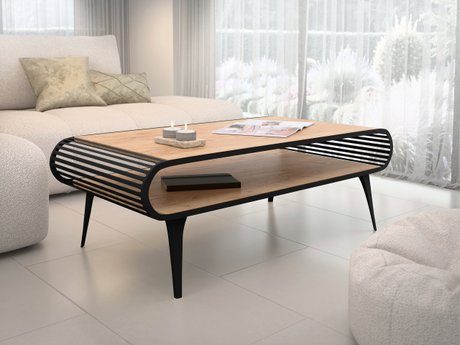 Table basse Oswego 161 (Chêne doré artisanal)