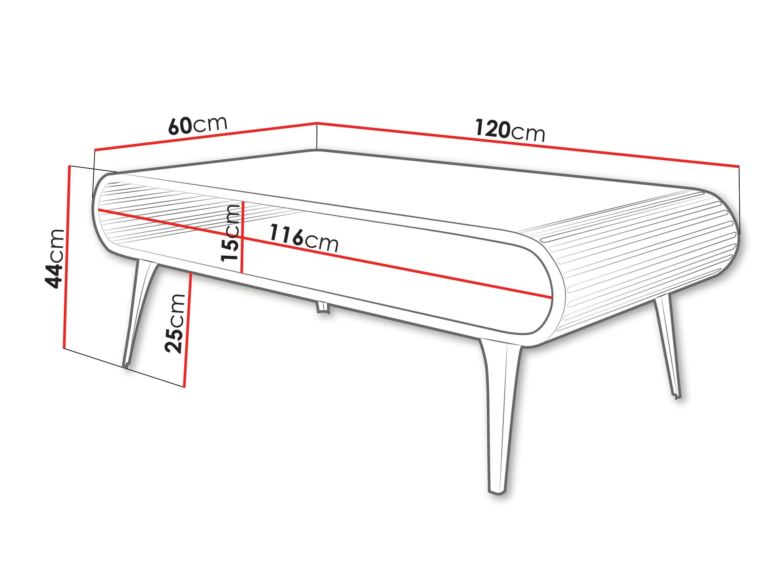Table basse Oswego 161 (Graphite)