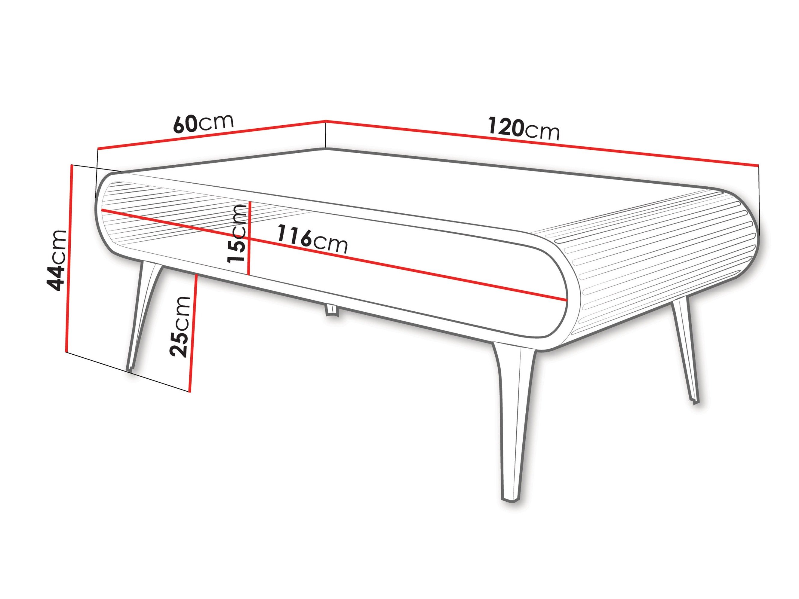 Table basse Oswego 161 (Marbre noir)