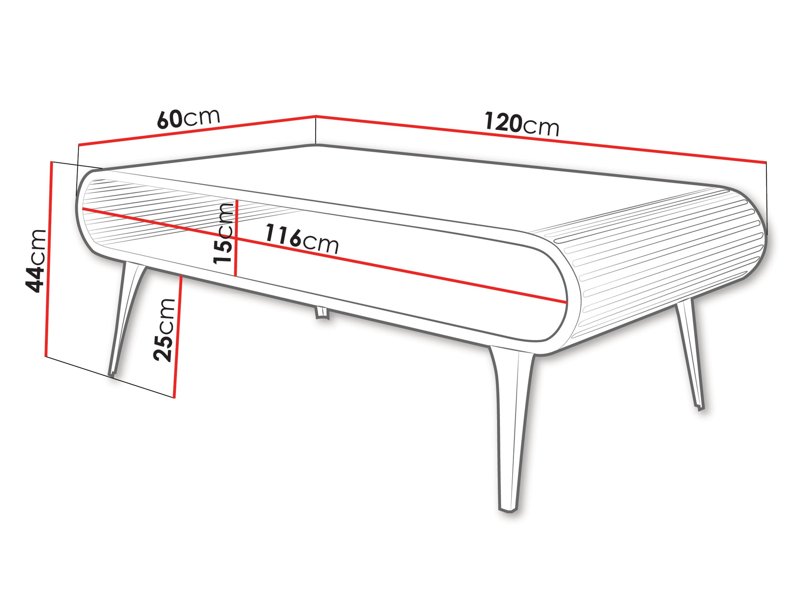 Table basse Oswego 161 (Noir)