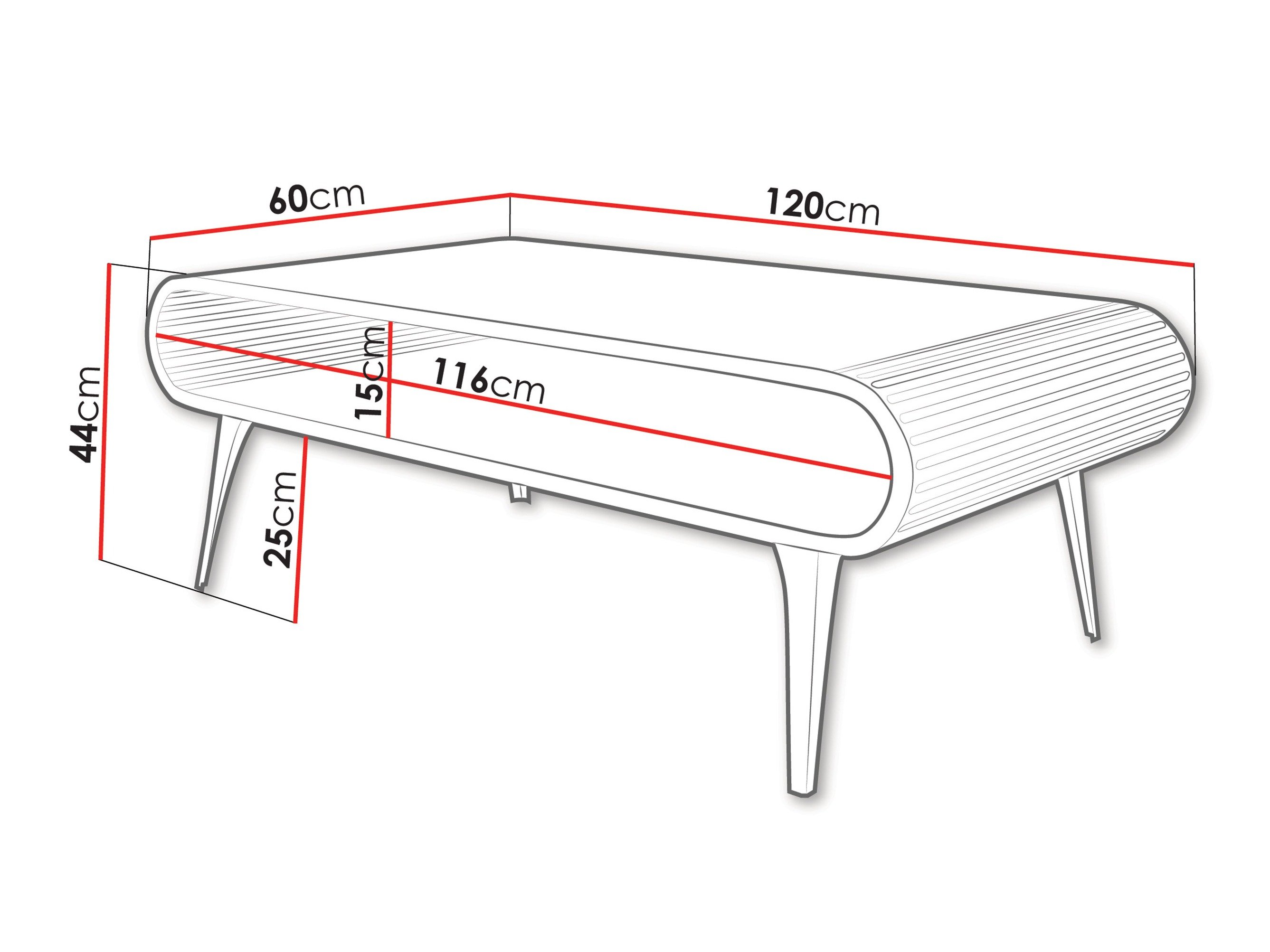 Table basse Oswego 162 (Chêne)