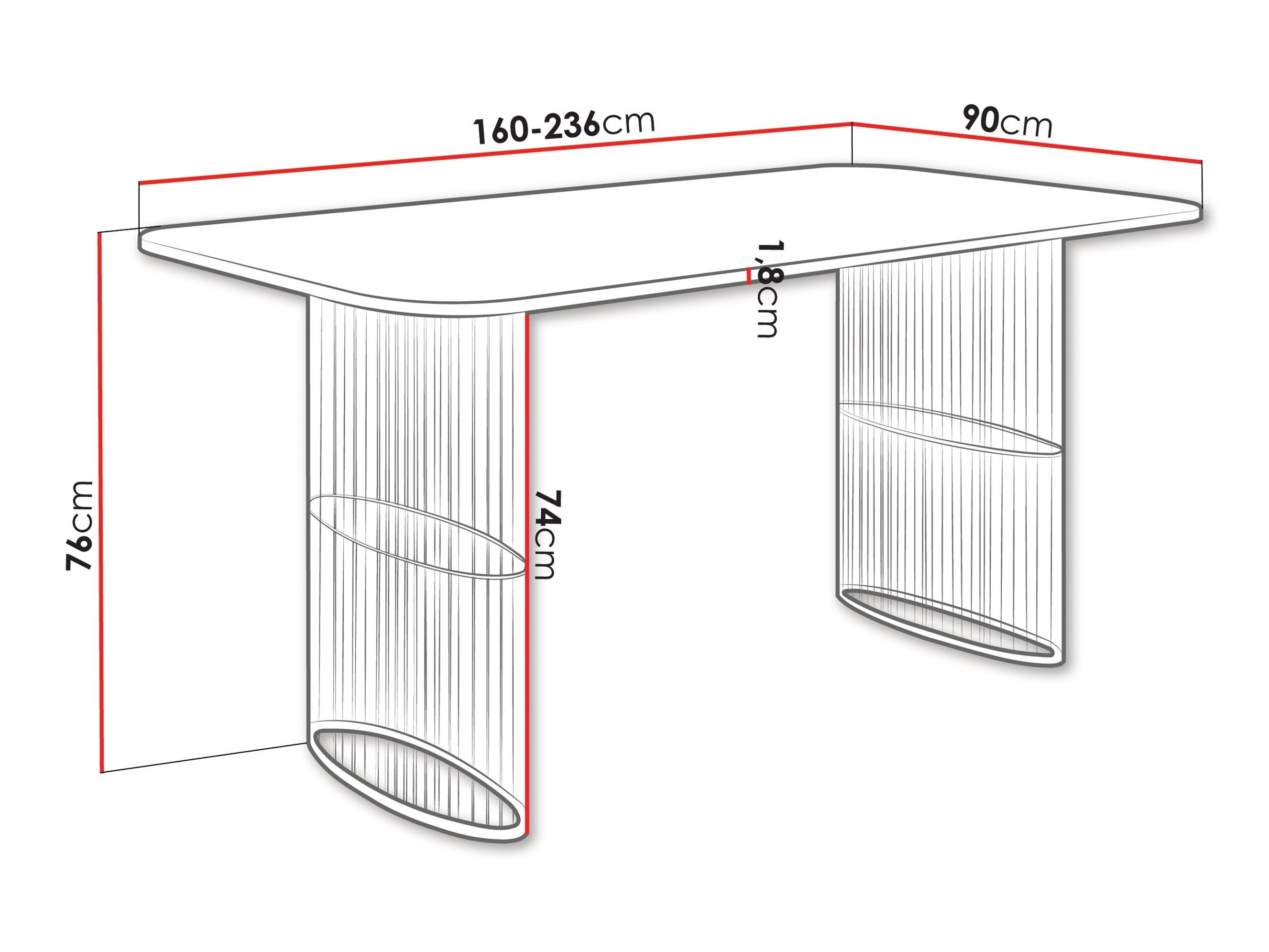 Table Oswego 163 (Blanc)