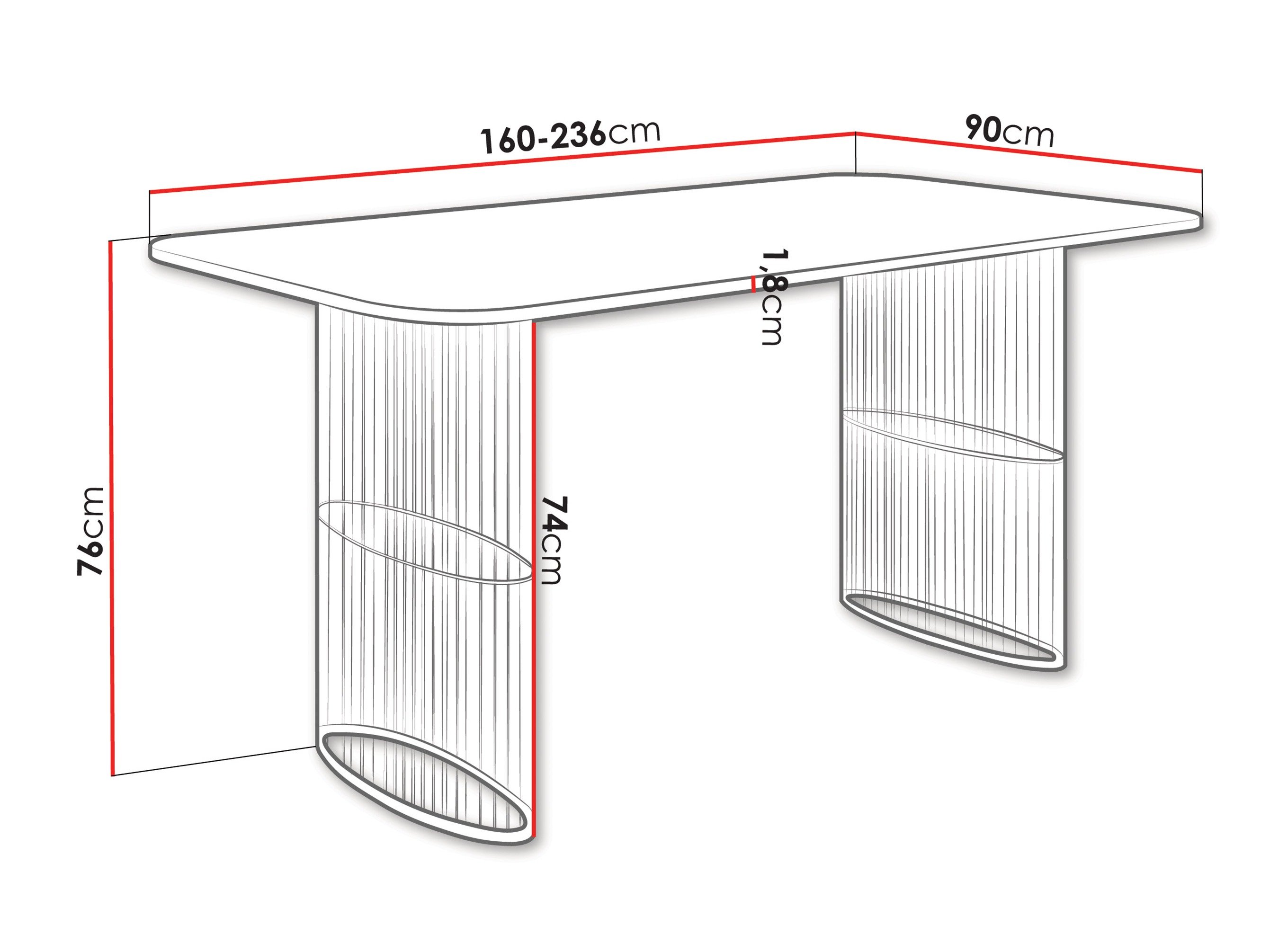 Table Oswego 163 (Marbre blanc)