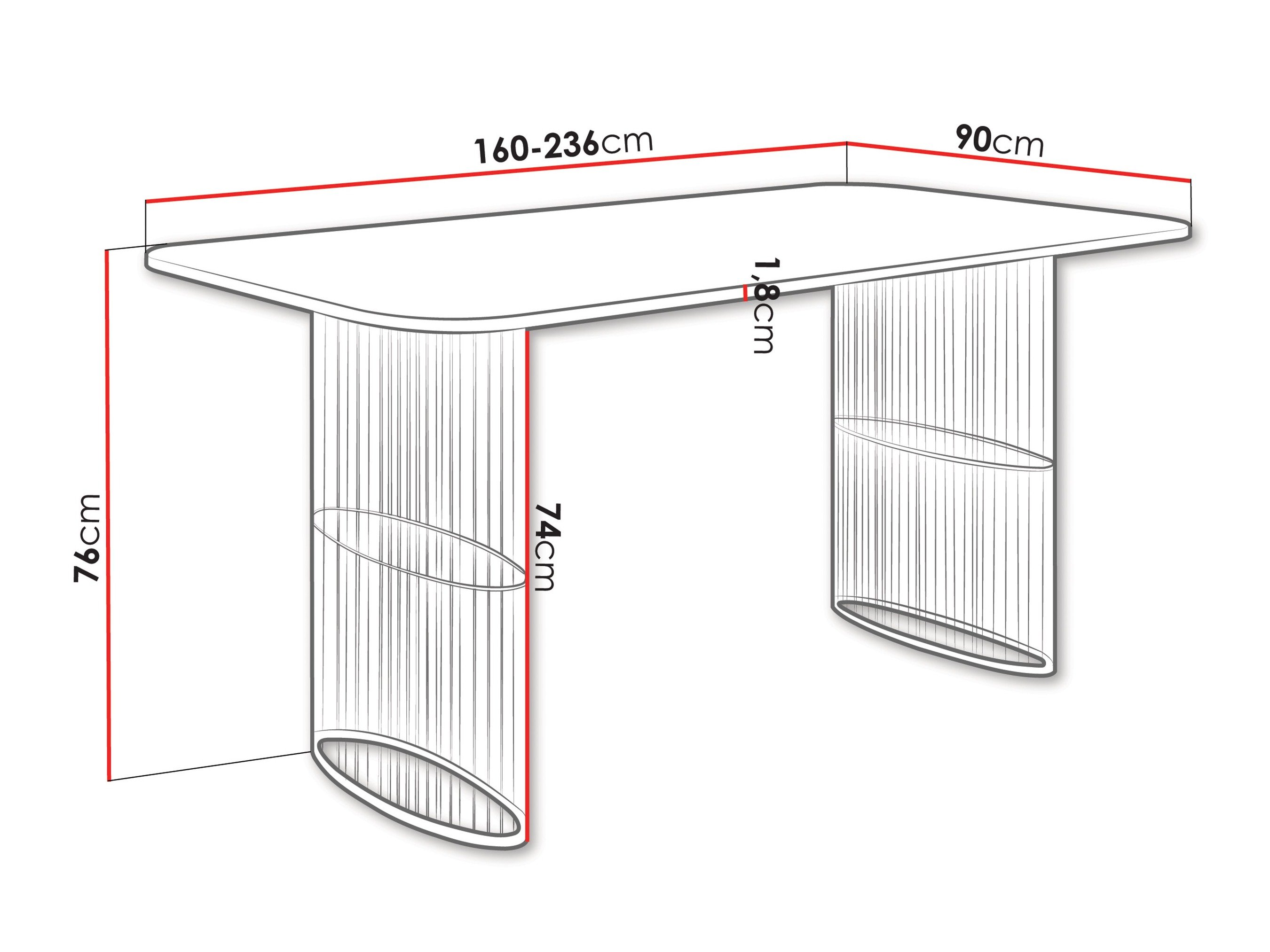 Table Oswego 163 (Noyer)
