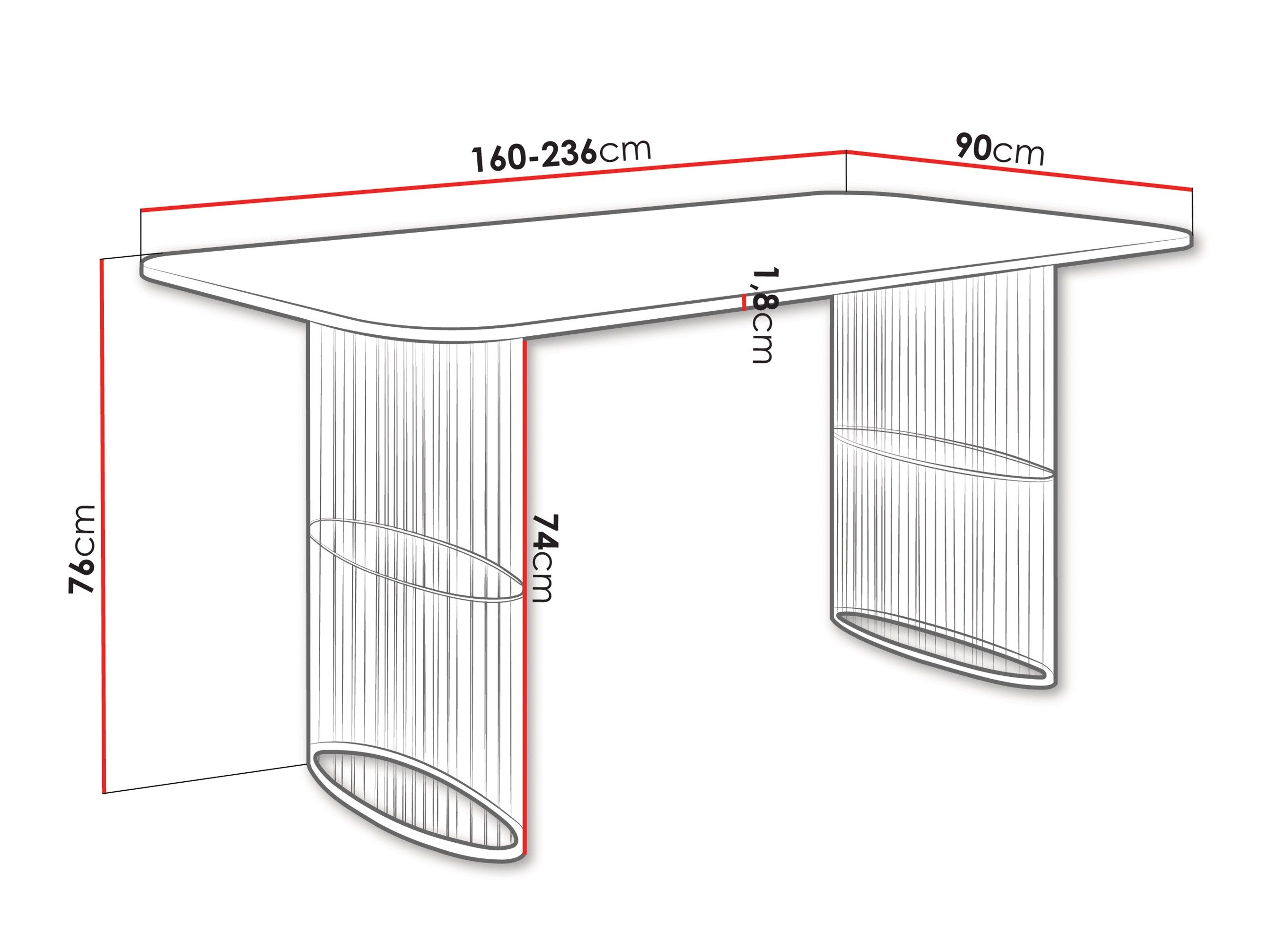 Table Oswego 164 (Cachemire)