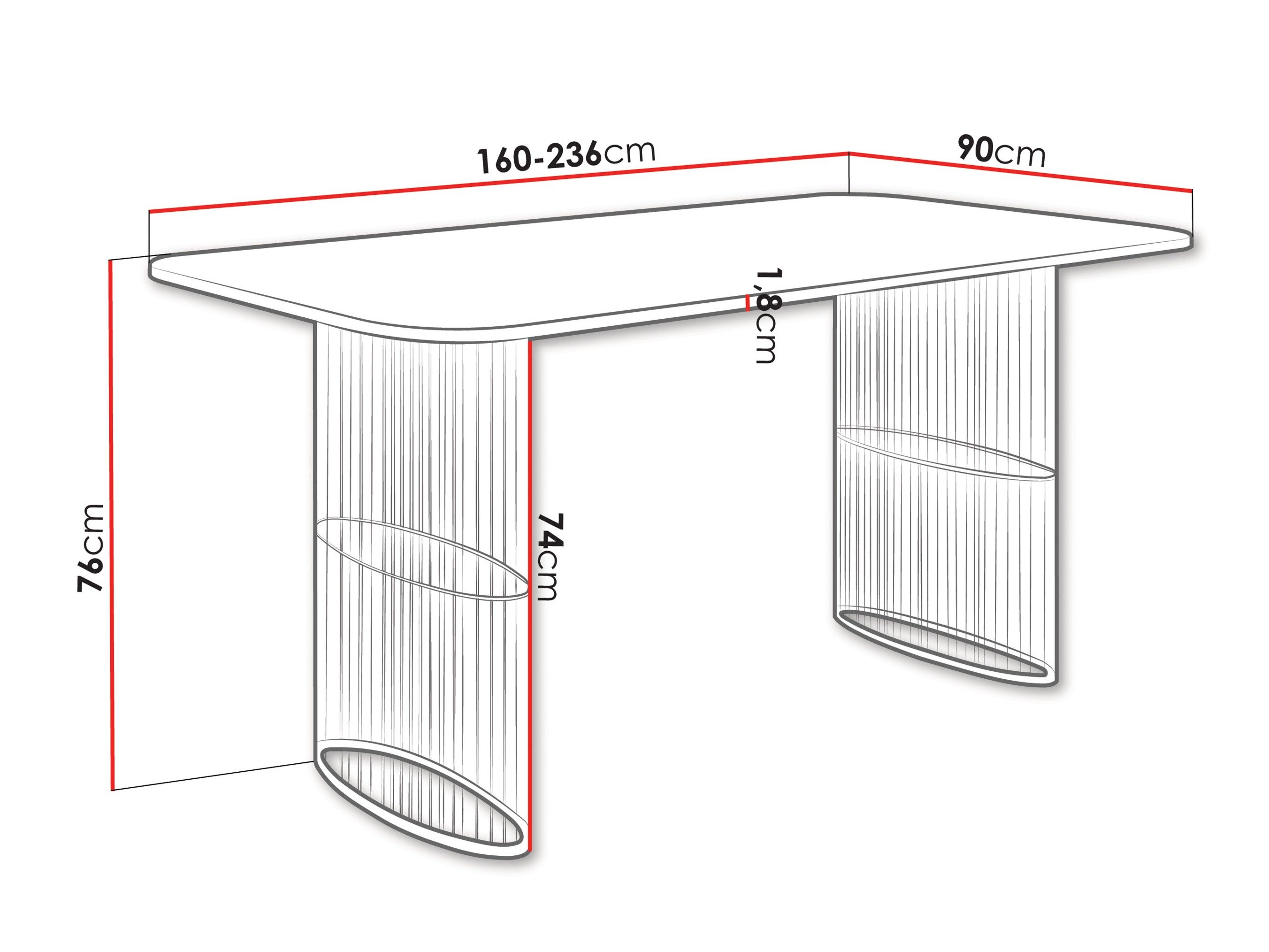 Table Oswego 164 (Chêne)