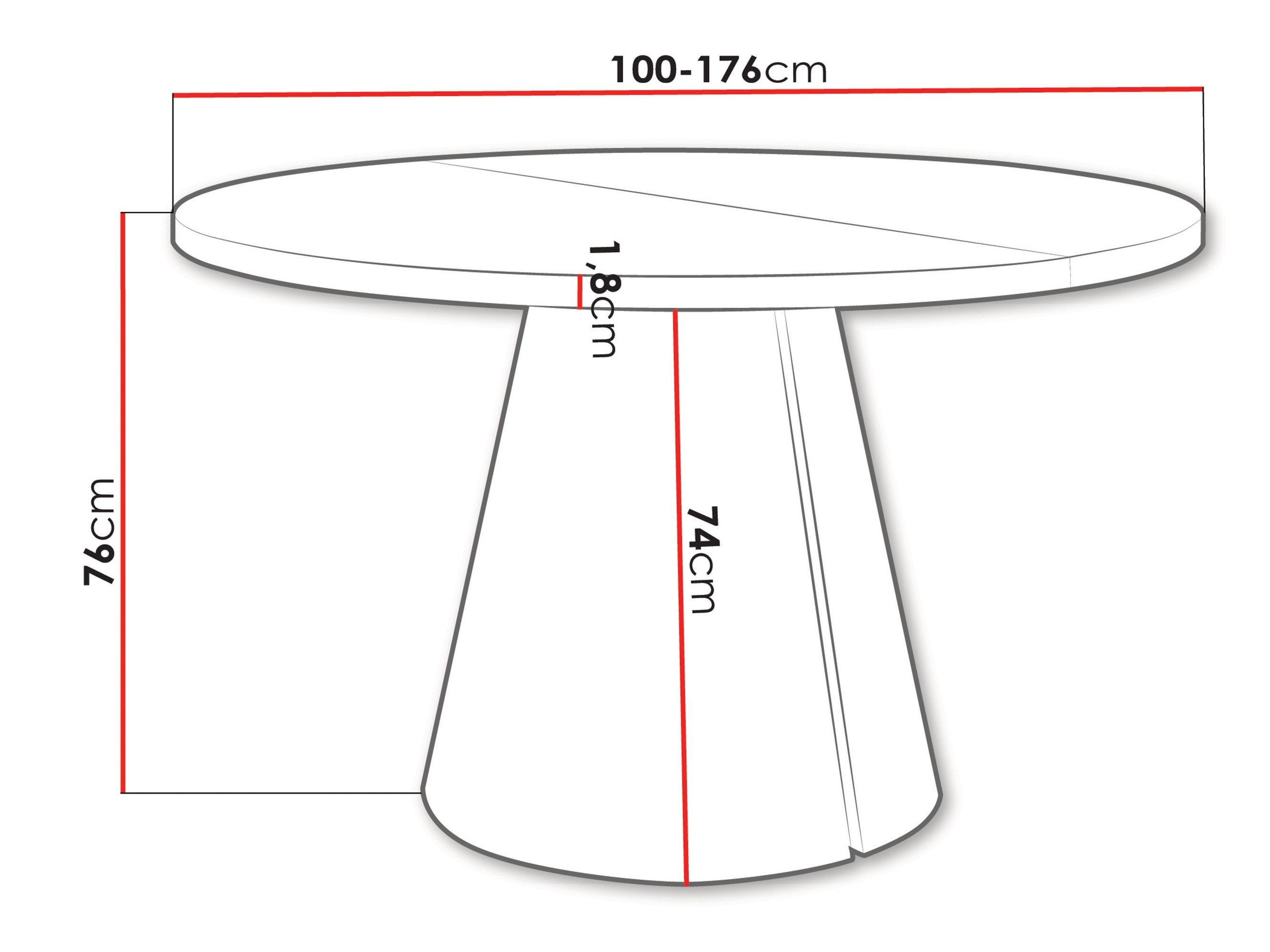Table Oswego 165 (Marbre blanc)