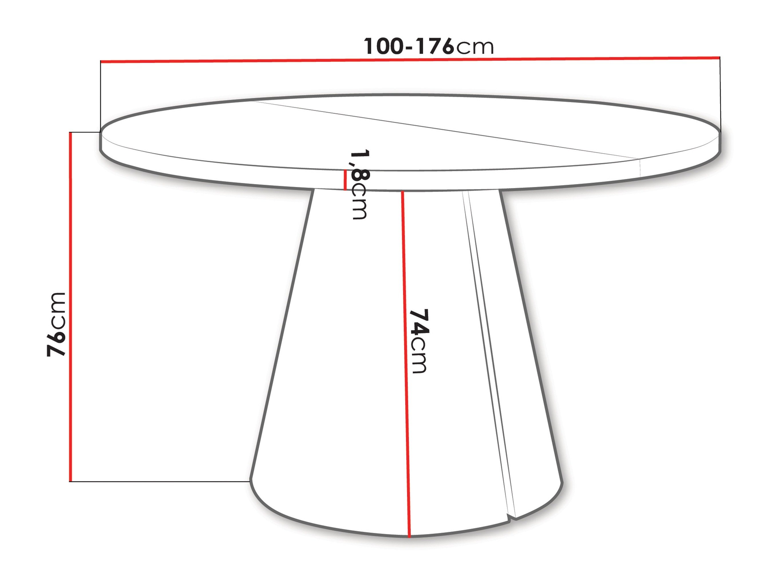 Table Oswego 165 (Noyer)