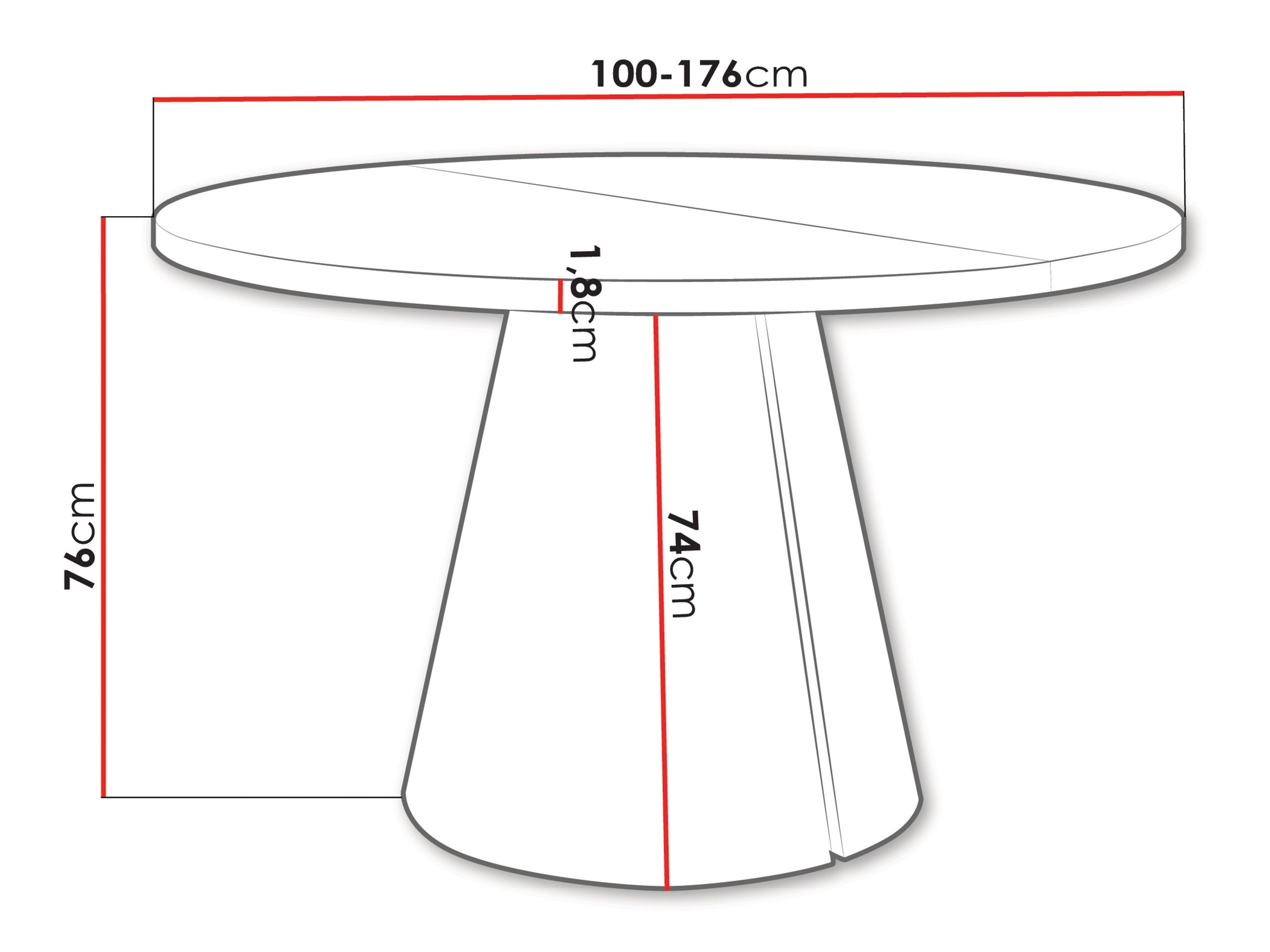 Table Oswego 166 (Blanc)