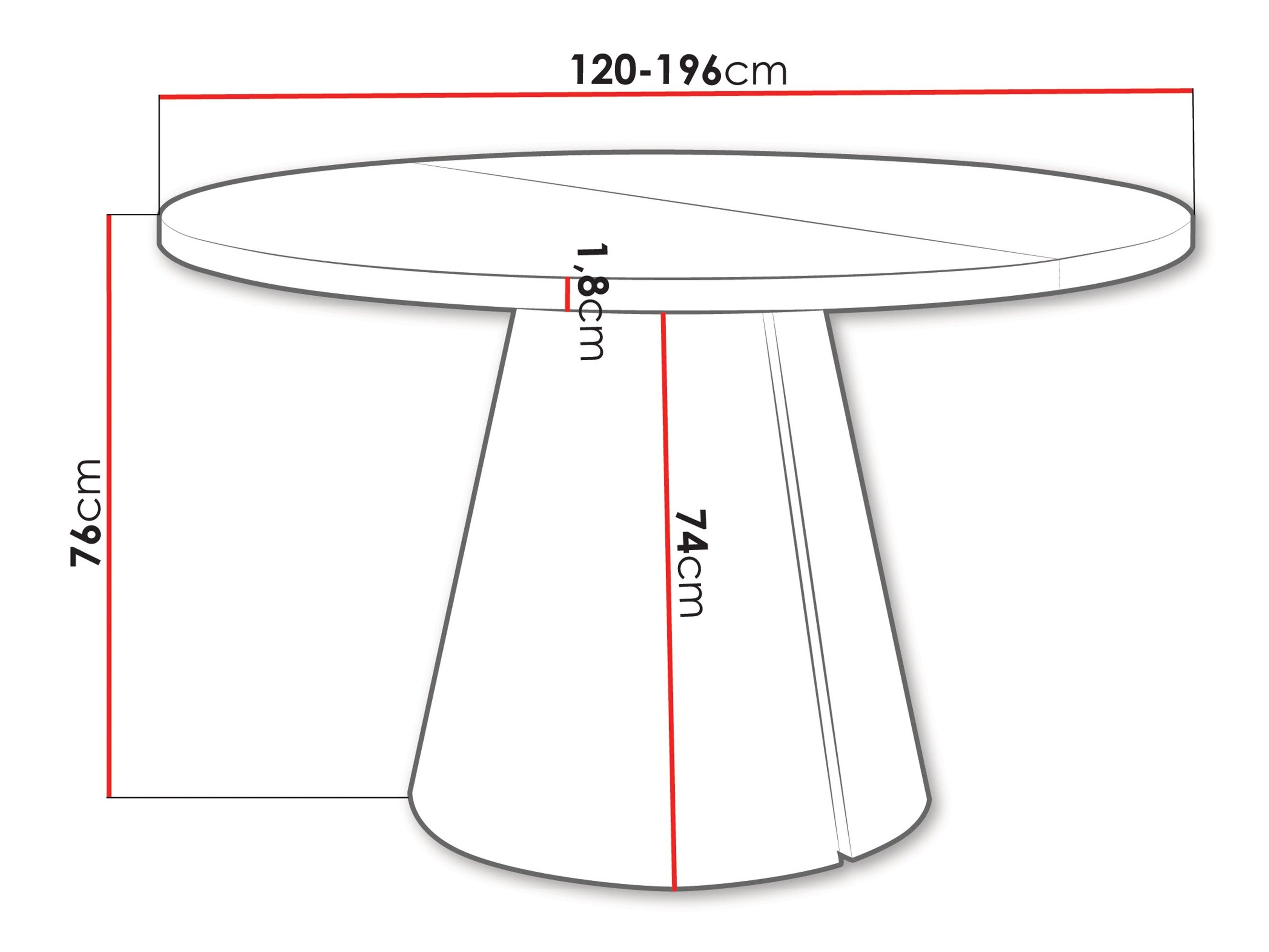 Table Oswego 167 (Blanc)