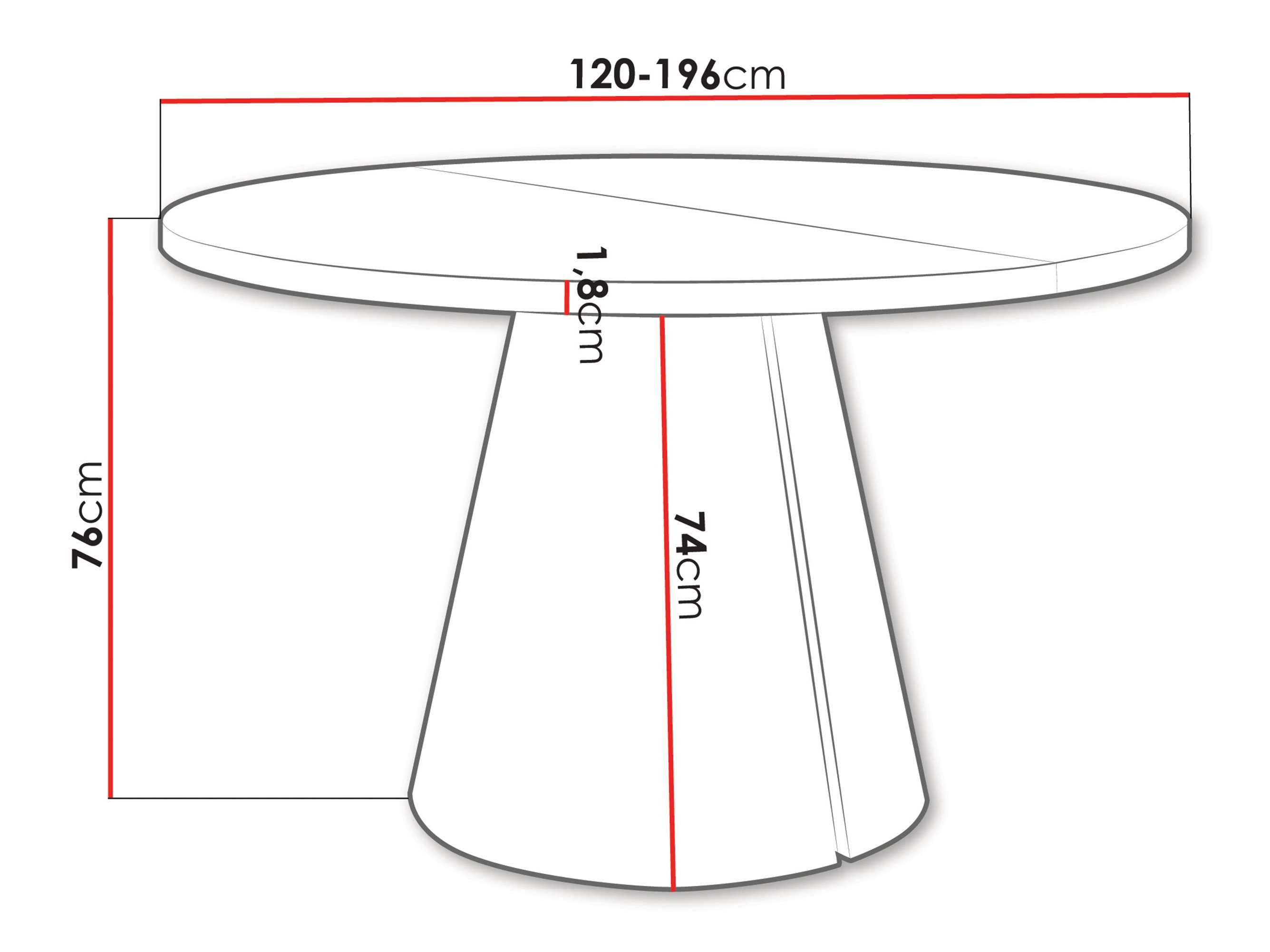 Table Oswego 167 (Cachemire)