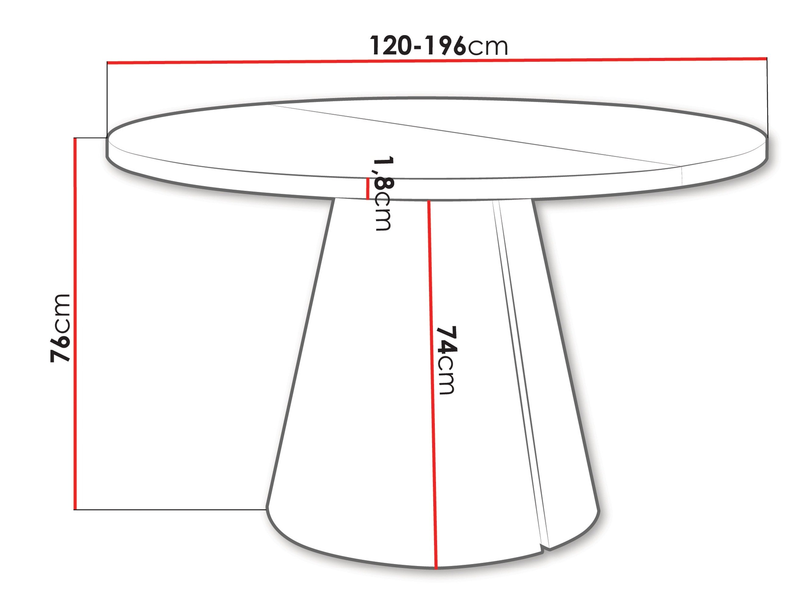 Table Oswego 167 (Marbre blanc)