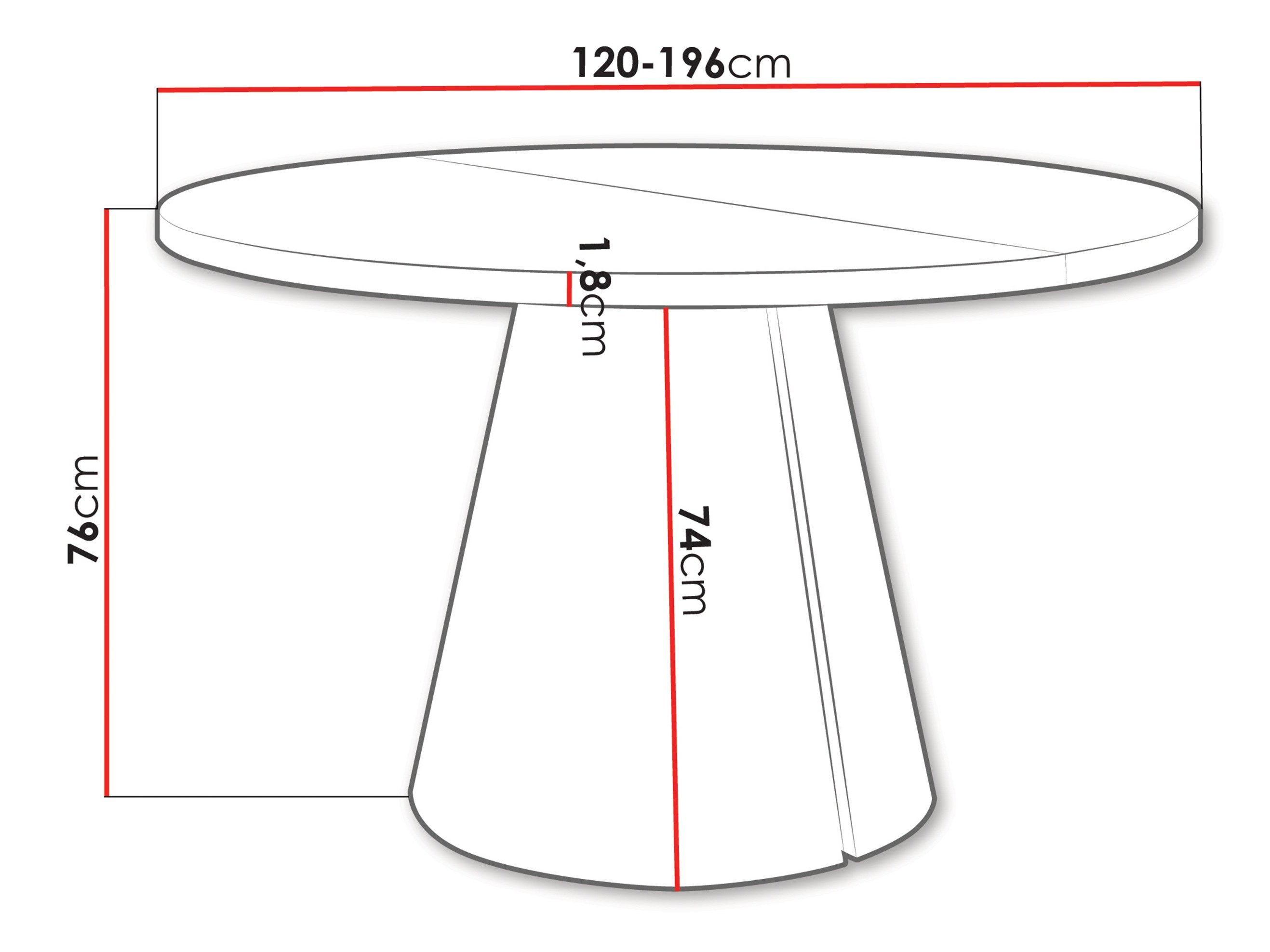 Table Oswego 167 (Marbre noir)