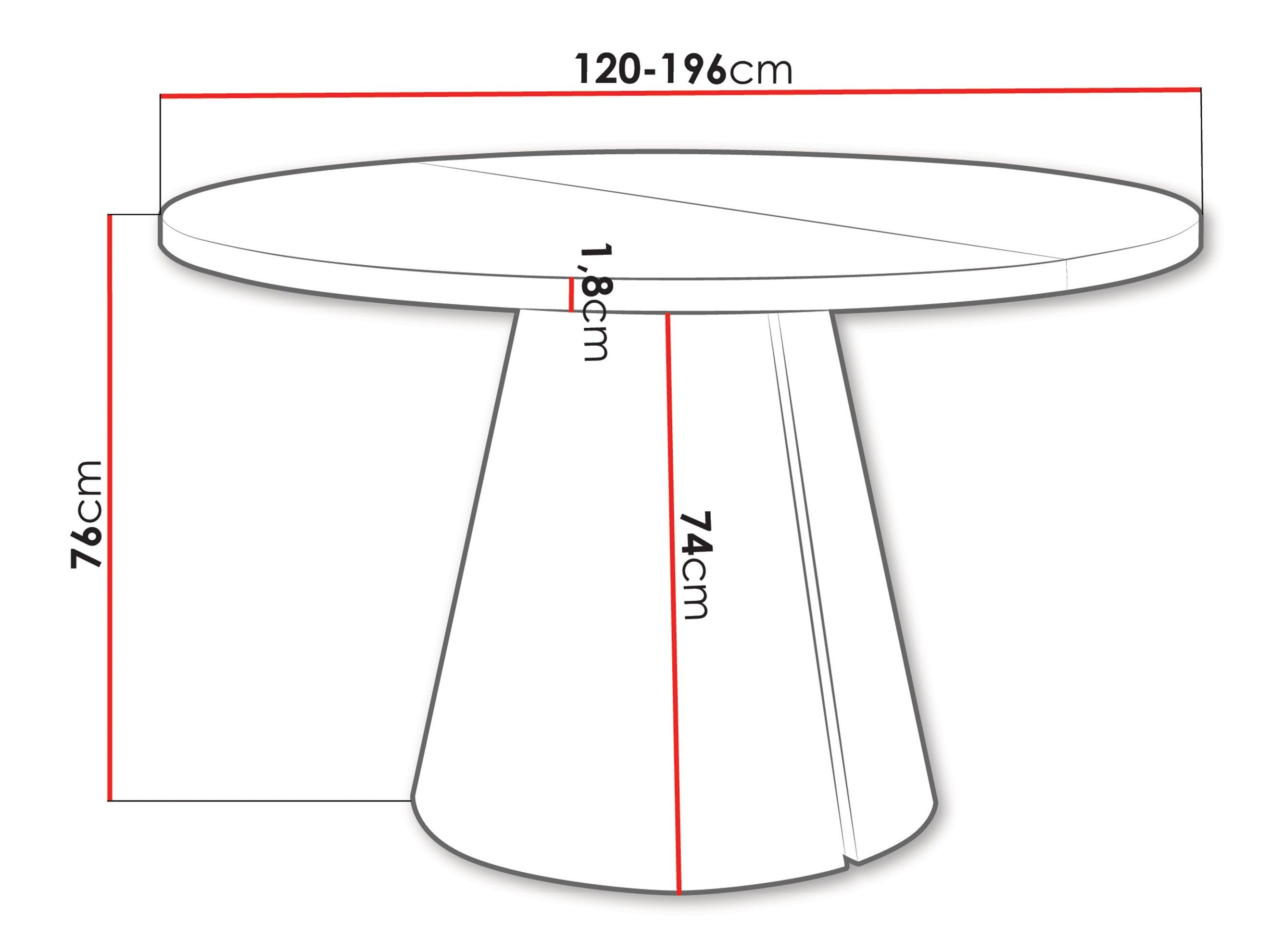 Table Oswego 168 (Blanc)