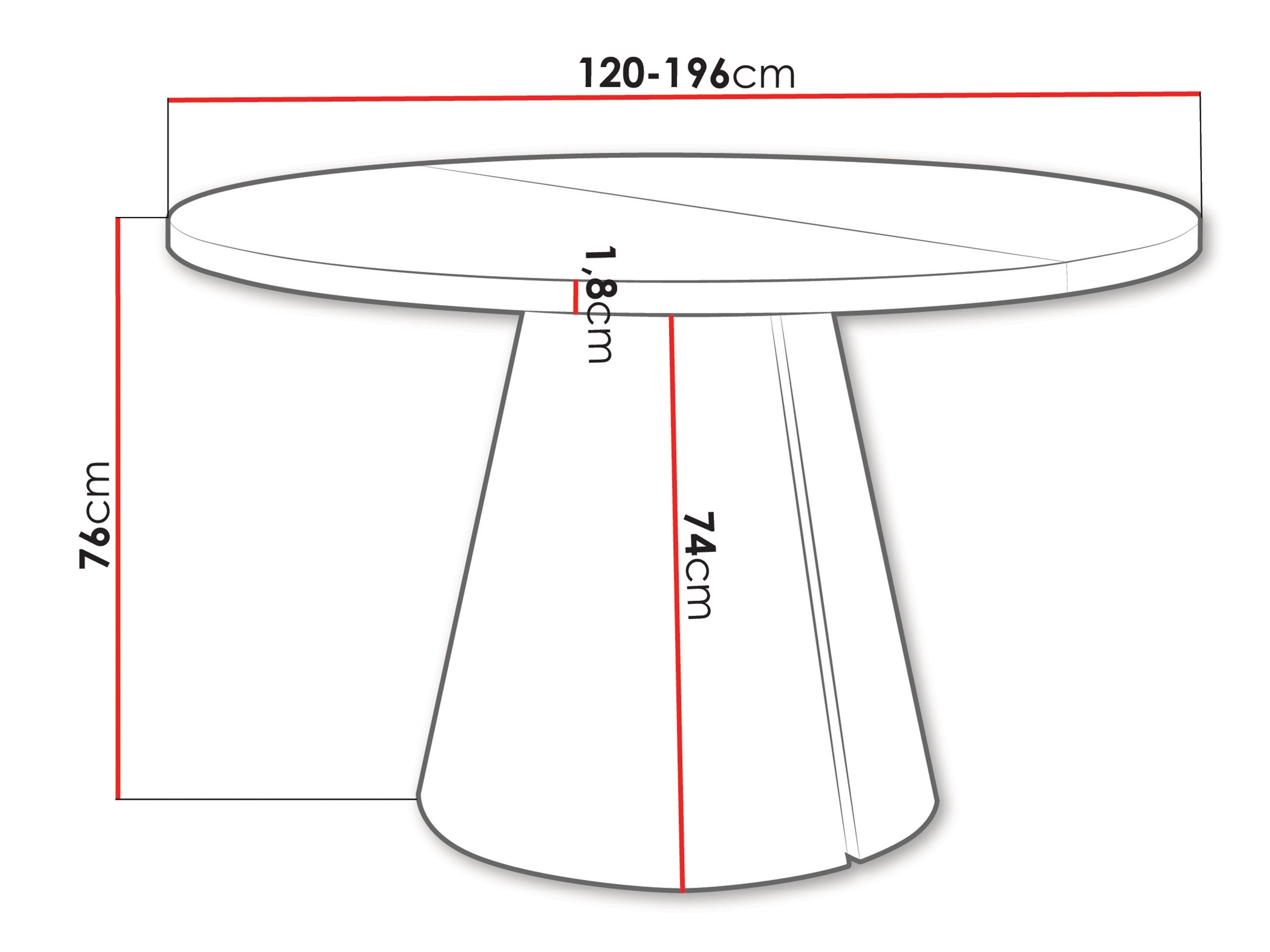 Table Oswego 168 (Cachemire)
