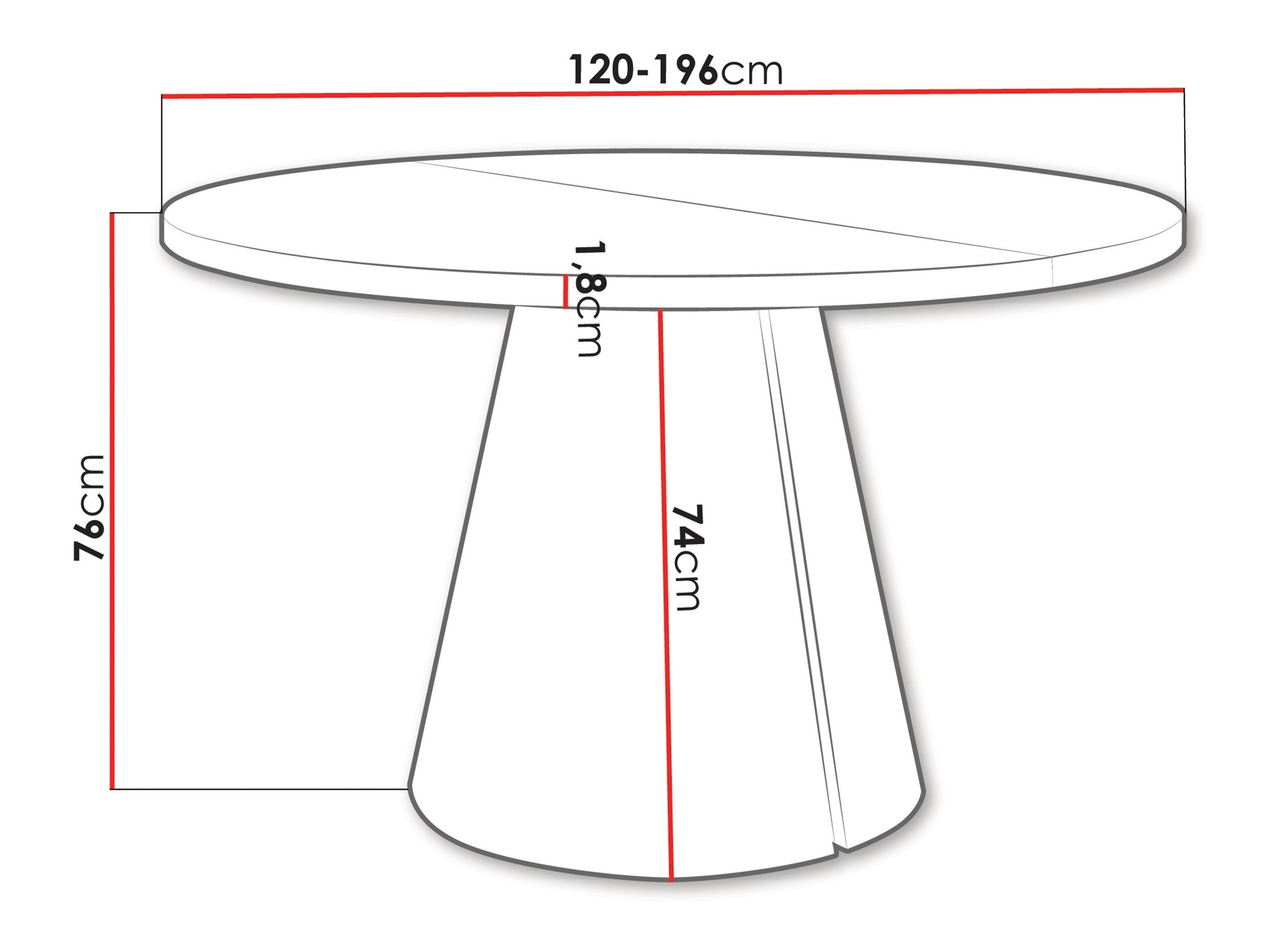 Table Oswego 168 (Chêne)