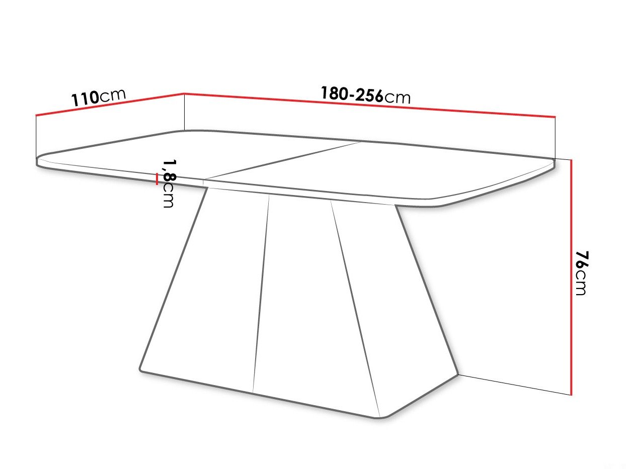 Table Oswego 169 (Marbre noir)