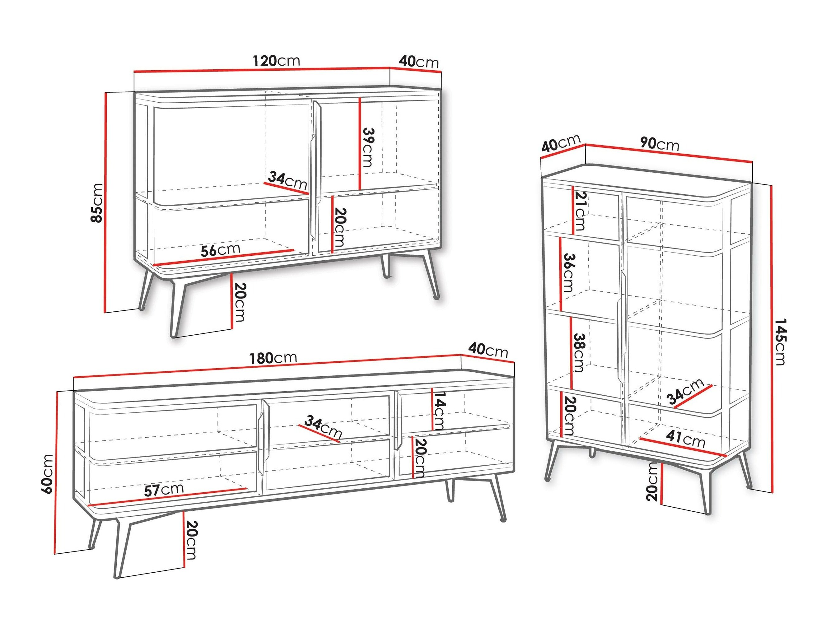 Ensemble de salon Camfelo 104 (Noir)