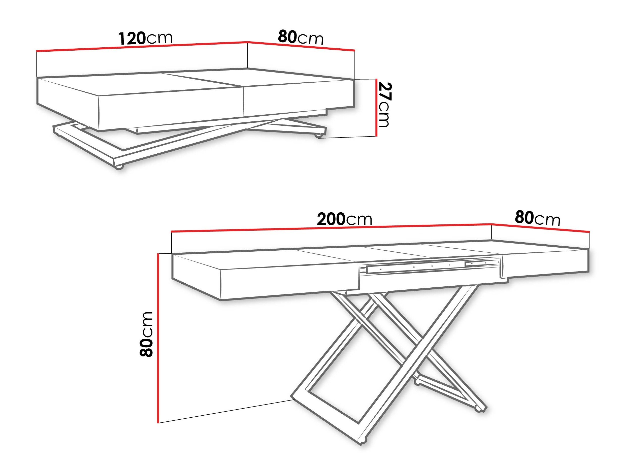 Table basse transformateur Oswego 171 (Marbre blanc)
