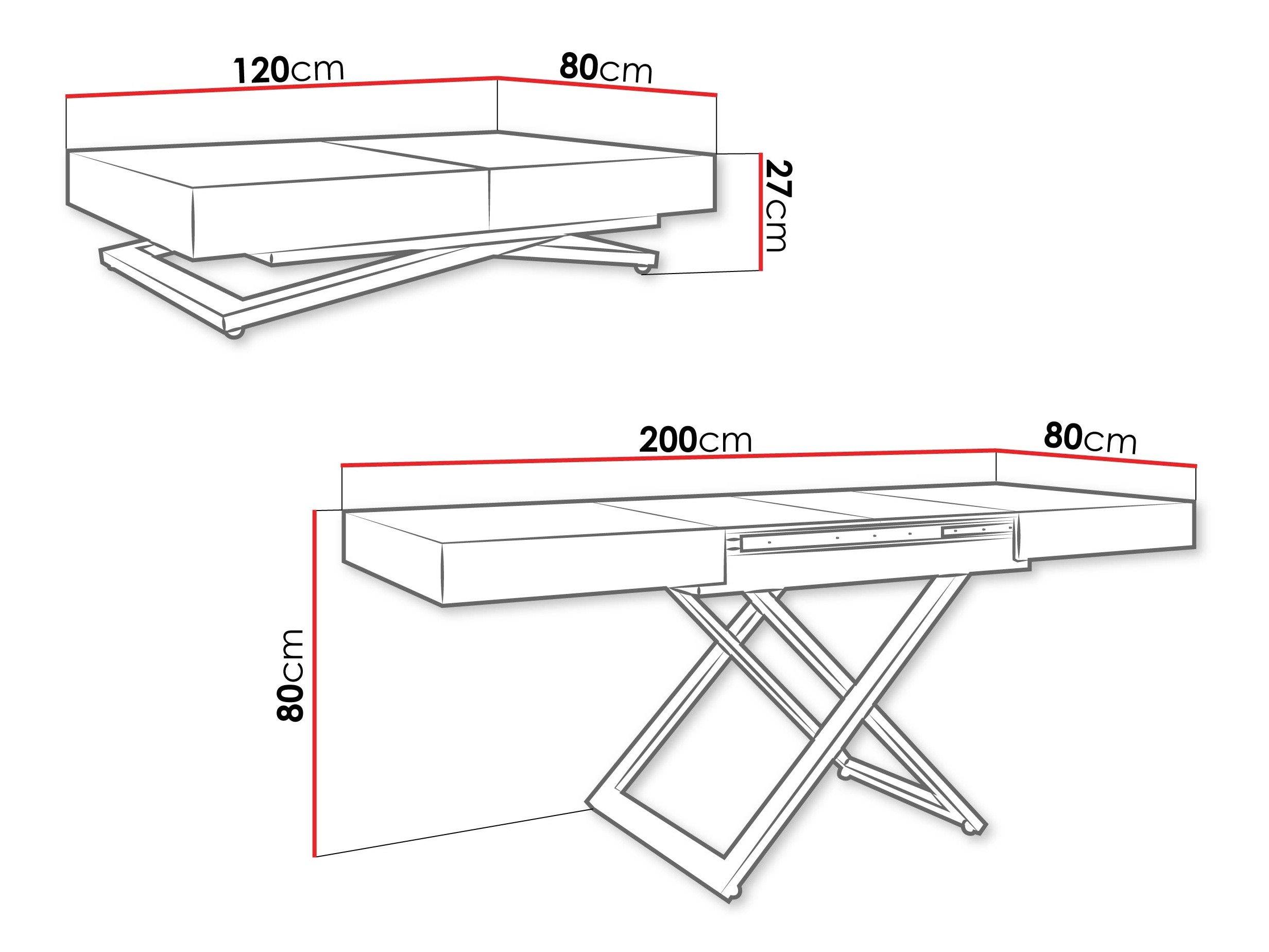Table basse transformateur Oswego 171 (Marbre noir)