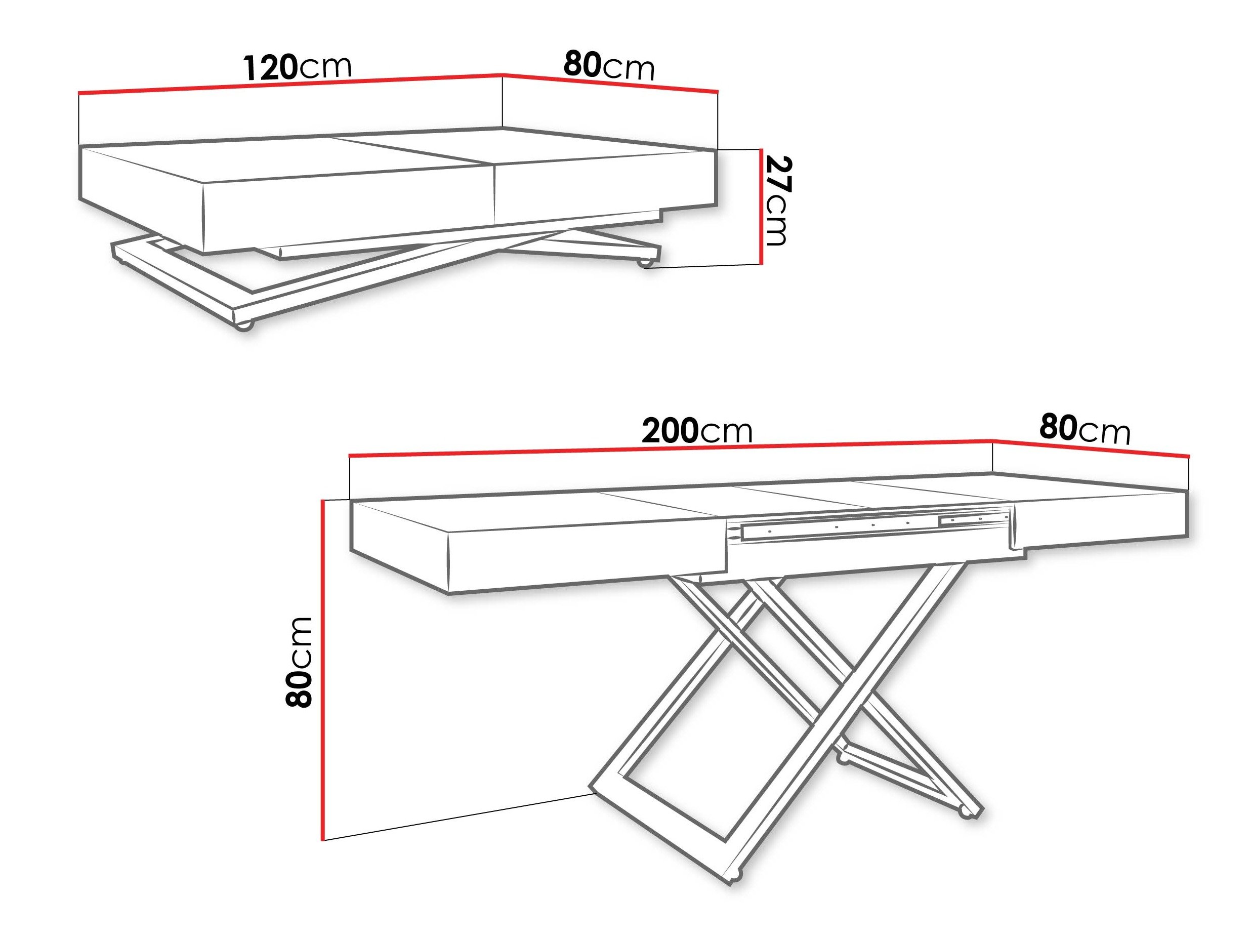 Table basse transformateur Oswego 172 (Marbre blanc)