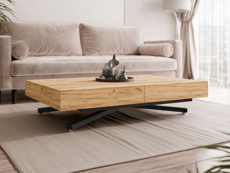 Table basse transformateur Oswego 176 (Chêne doré artisanal)