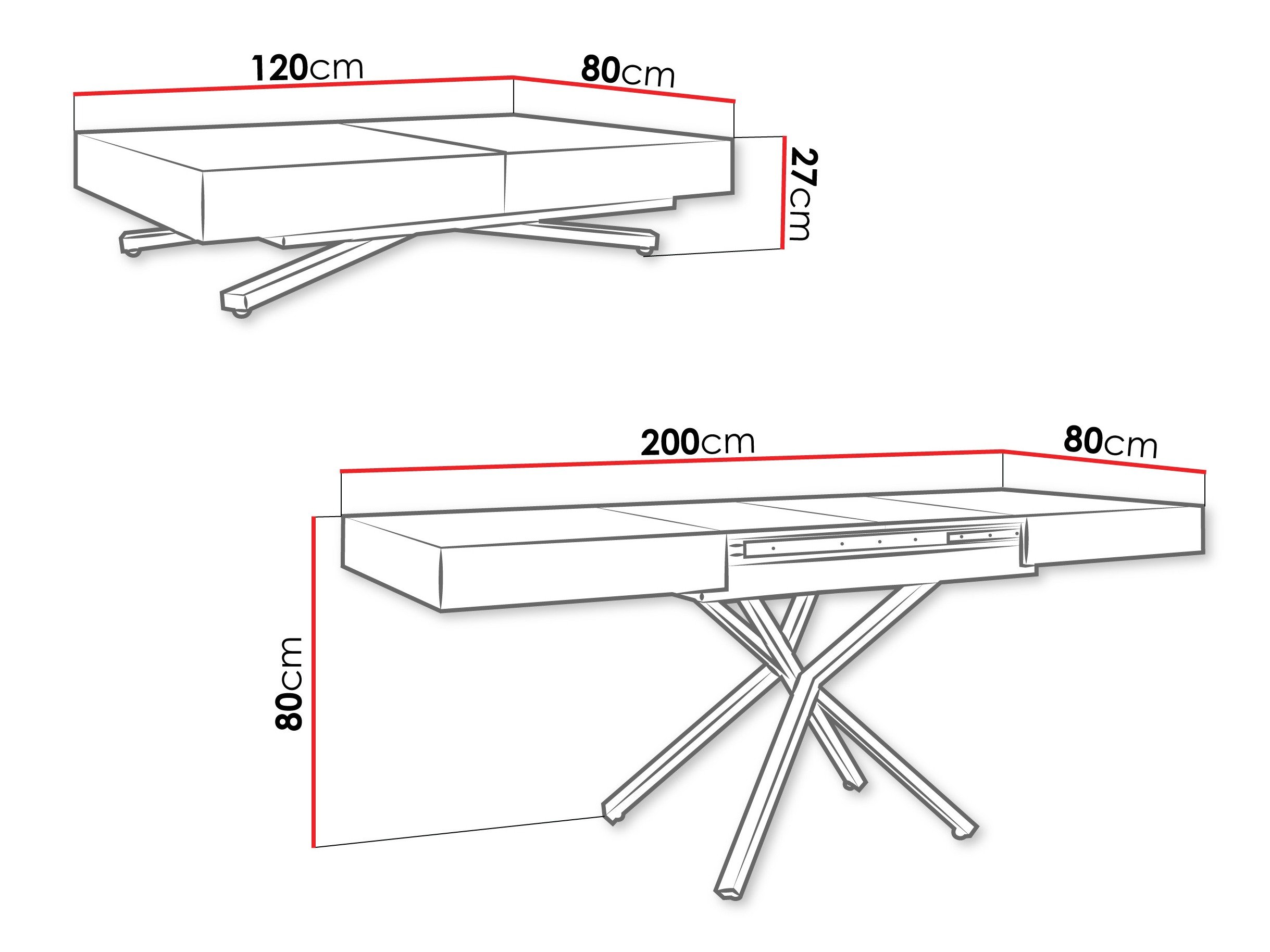 Table basse transformateur Oswego 176 (Chêne doré artisanal)