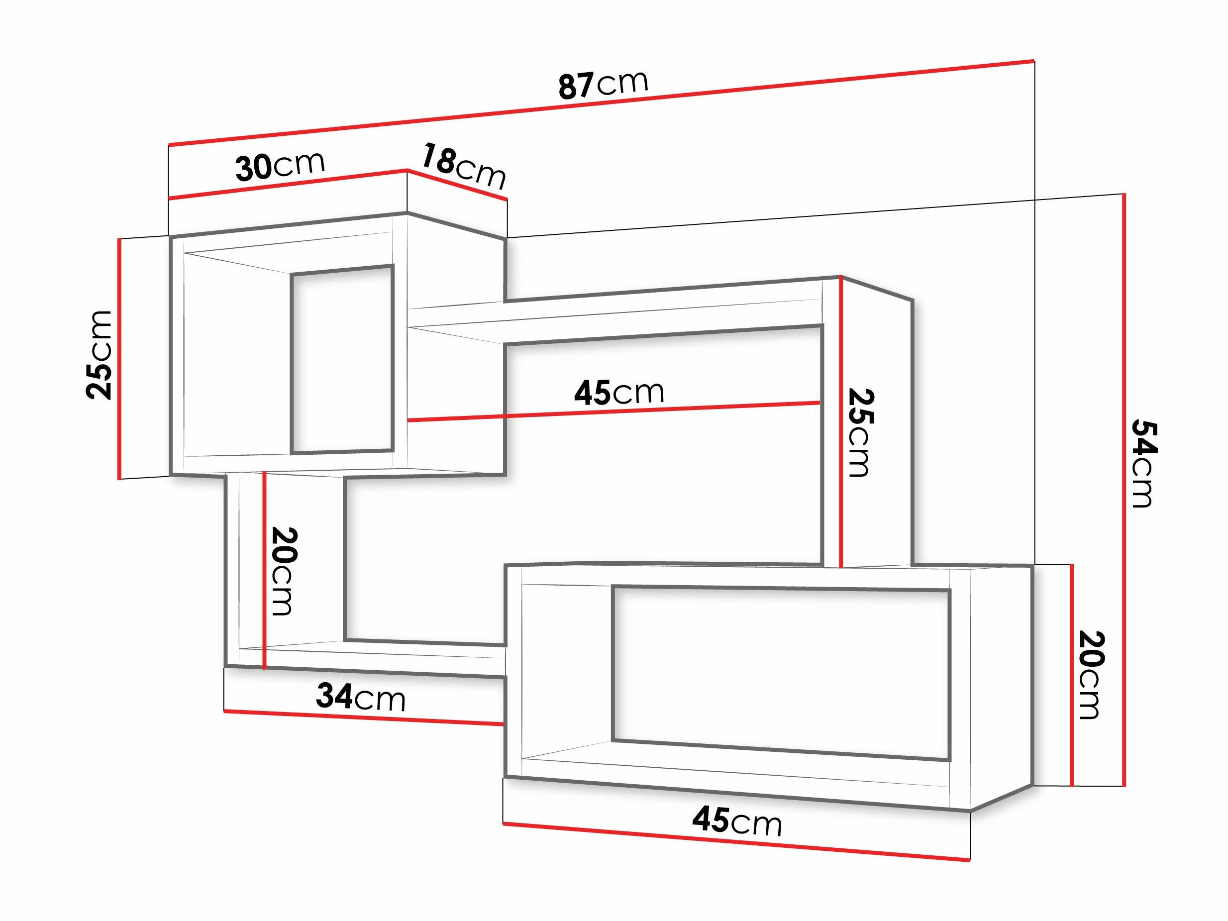 Étagère murale Lexicon II (Graphite)