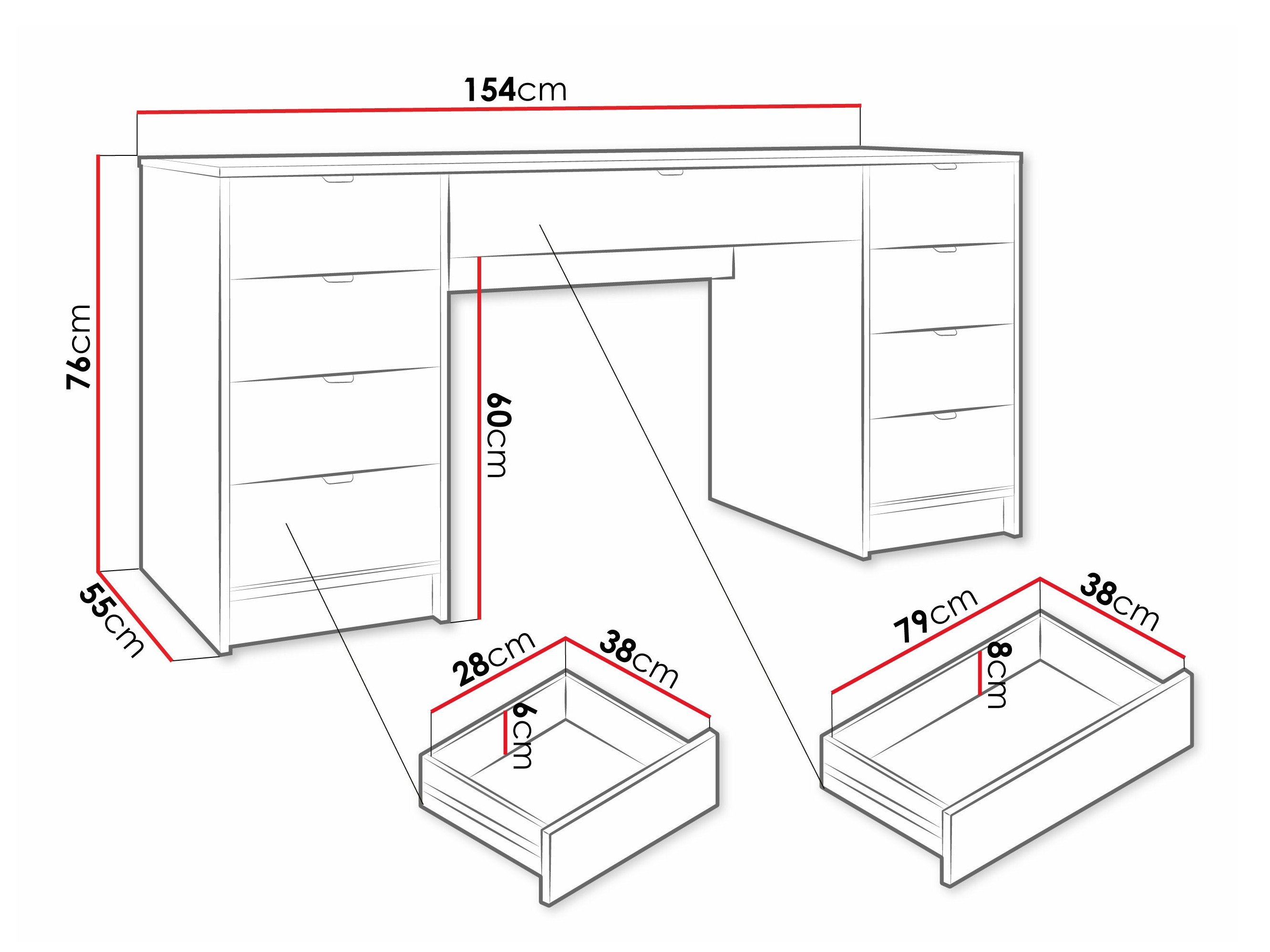 Bureau Comfivo Papilio I (Blanc)