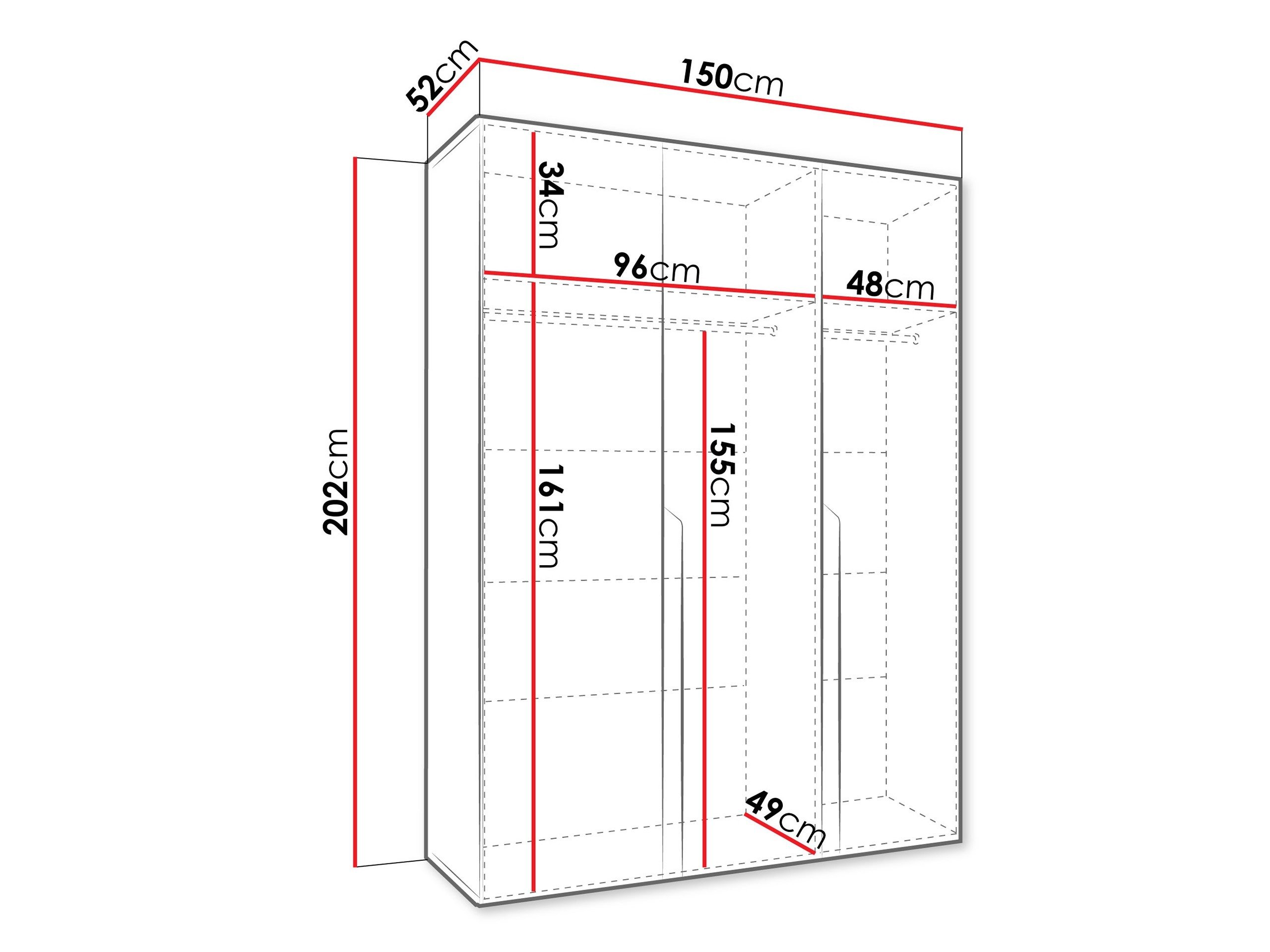 Armoire Hartford 580 (Noir)