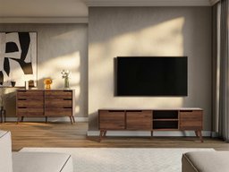 Ensemble de salon Elbtive 105 (Noyer)