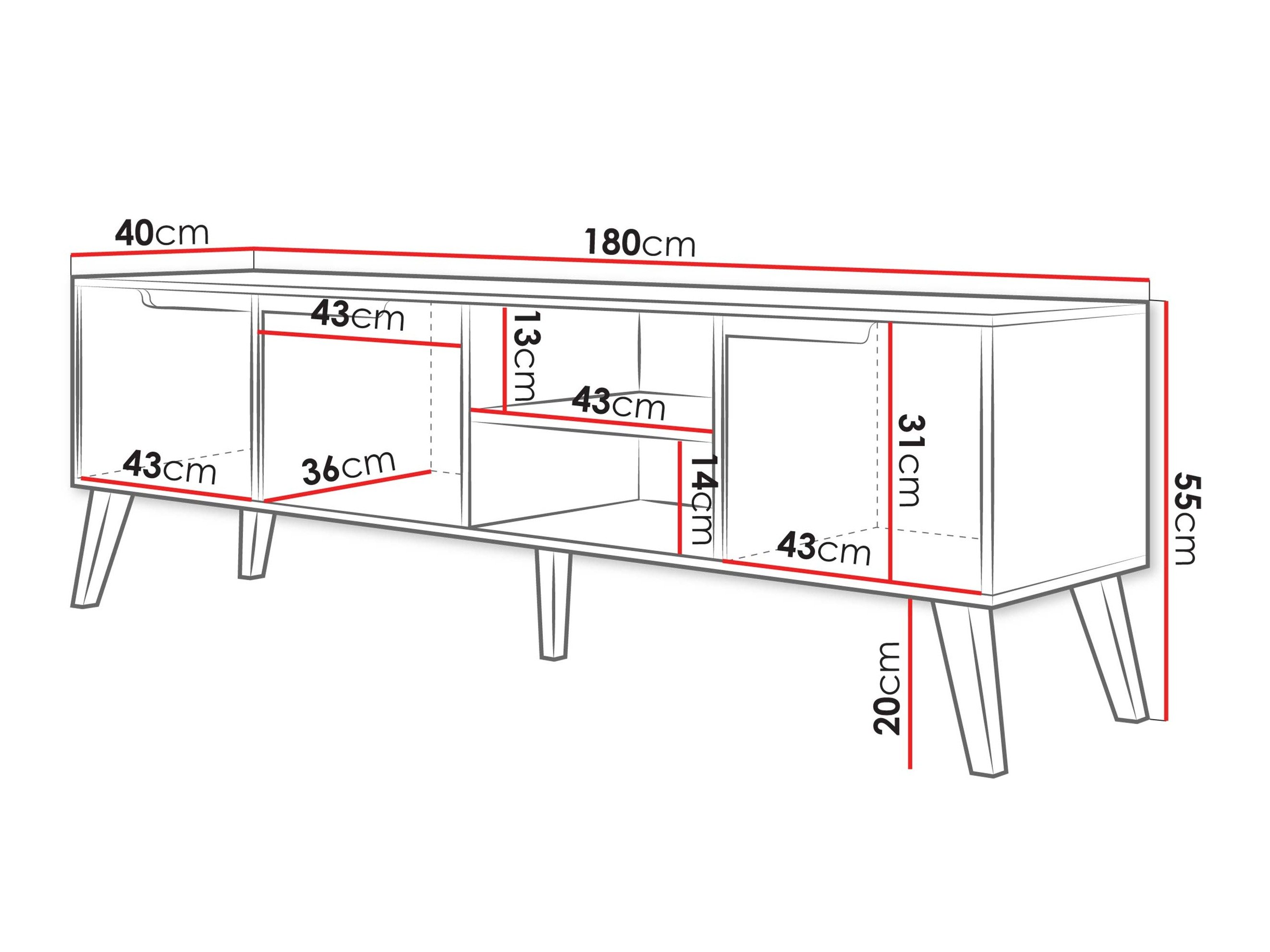 Meuble TV Elbtive 101 (Noyer)