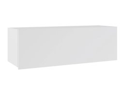 Armoire murale Tivdalu 101 (Blanc + Blanc brillant)
