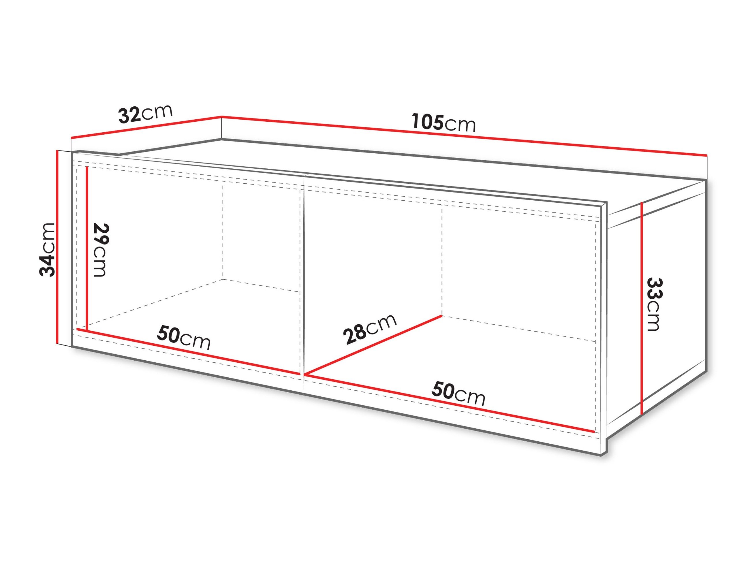 Armoire murale Tivdalu 101 (Noyer)