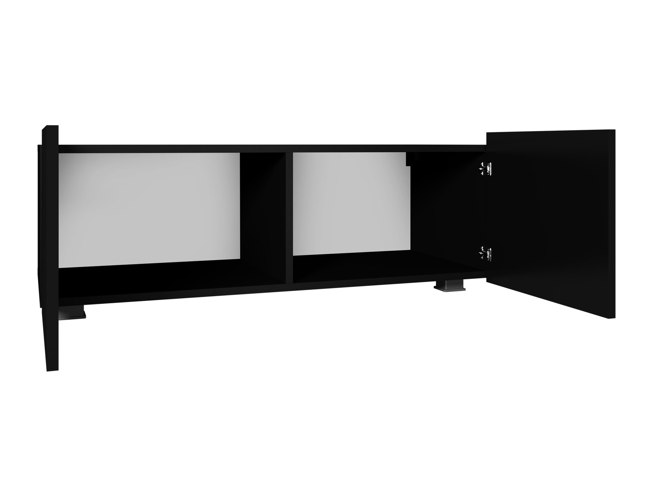 Meuble TV Remus I (Blanc + Blanc brillant)