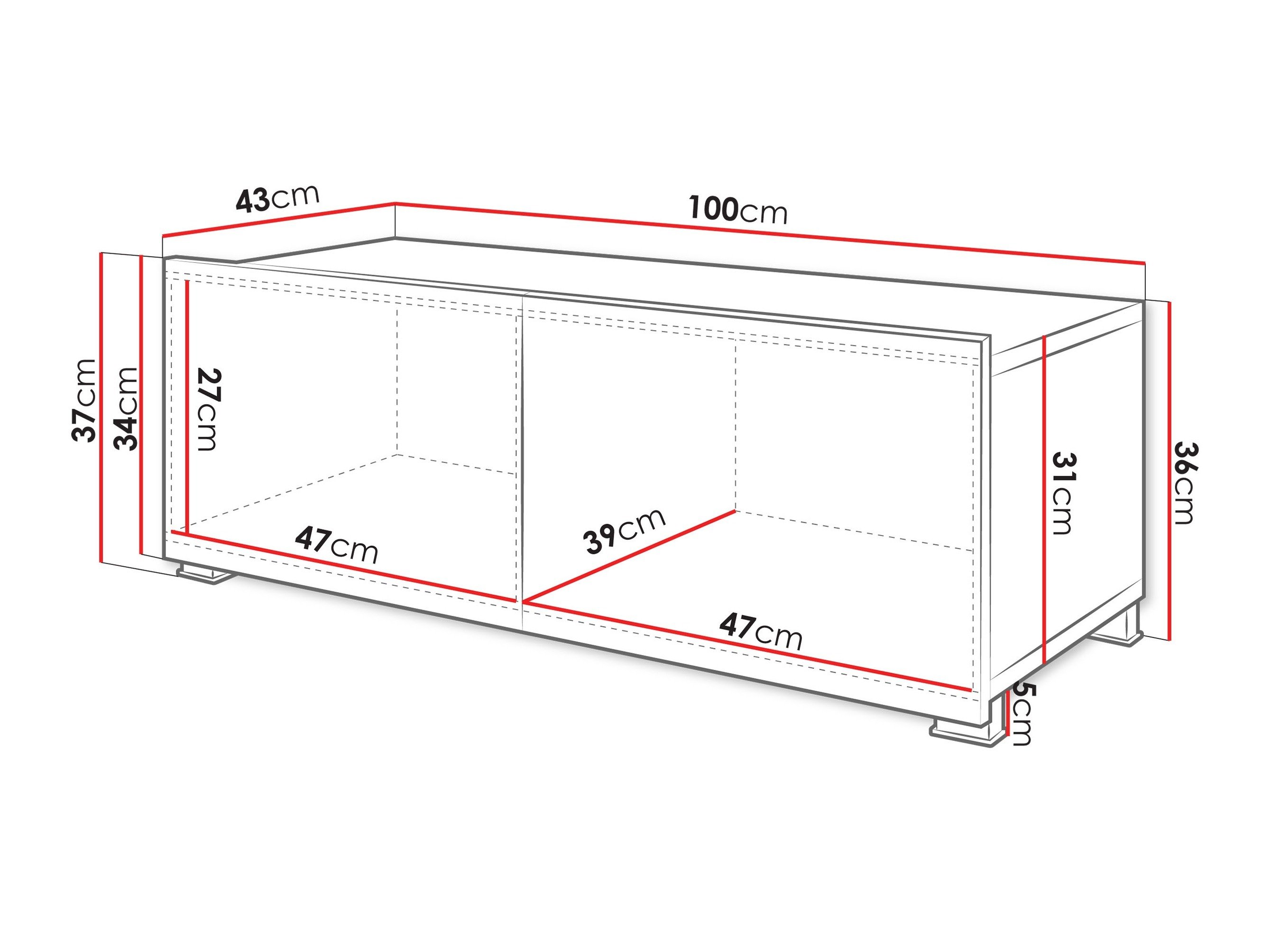 Meuble TV Tivdalu 104 (Noyer)