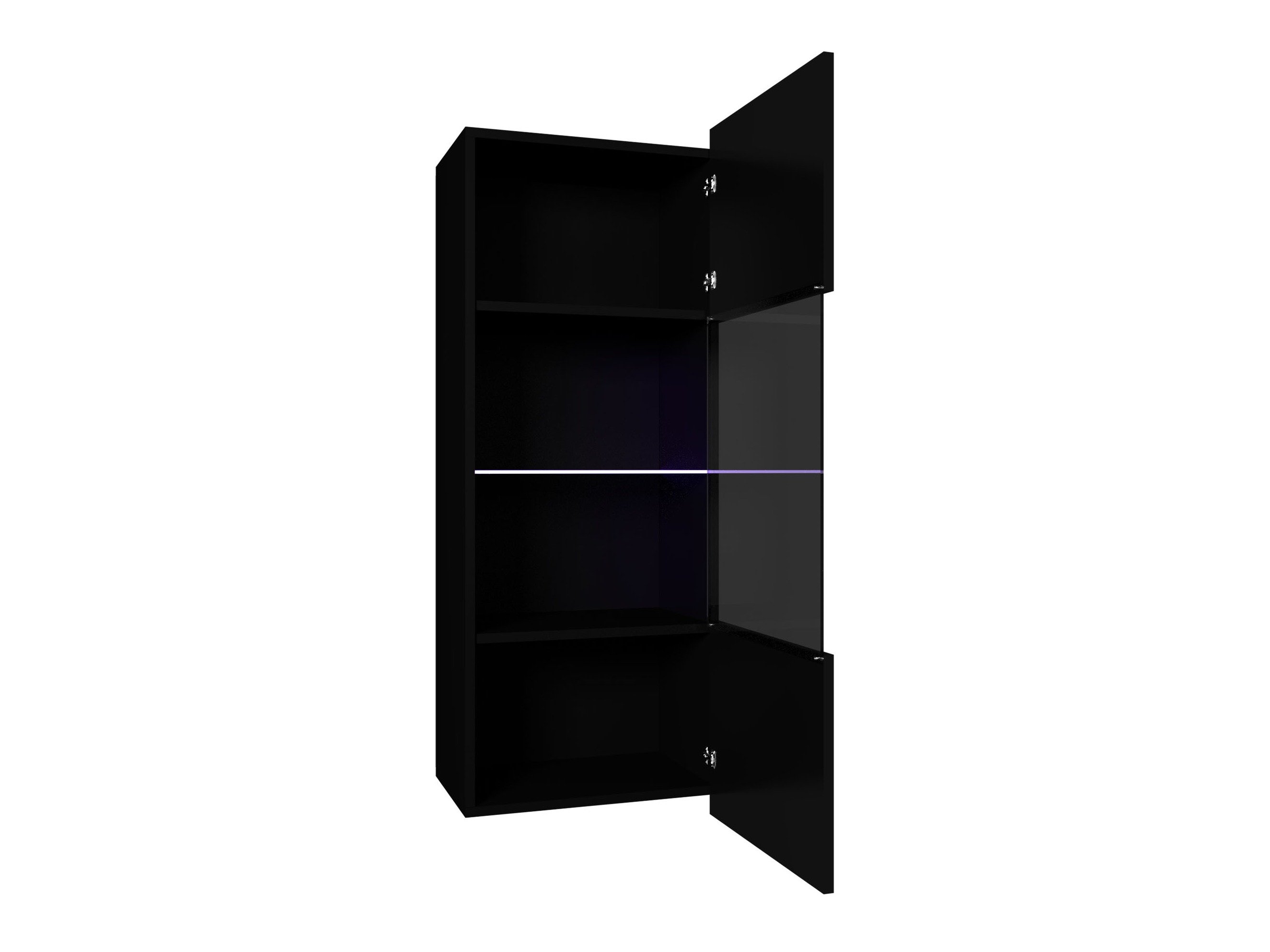 Armoire murale Remus I (Blanc + Blanc brillant)