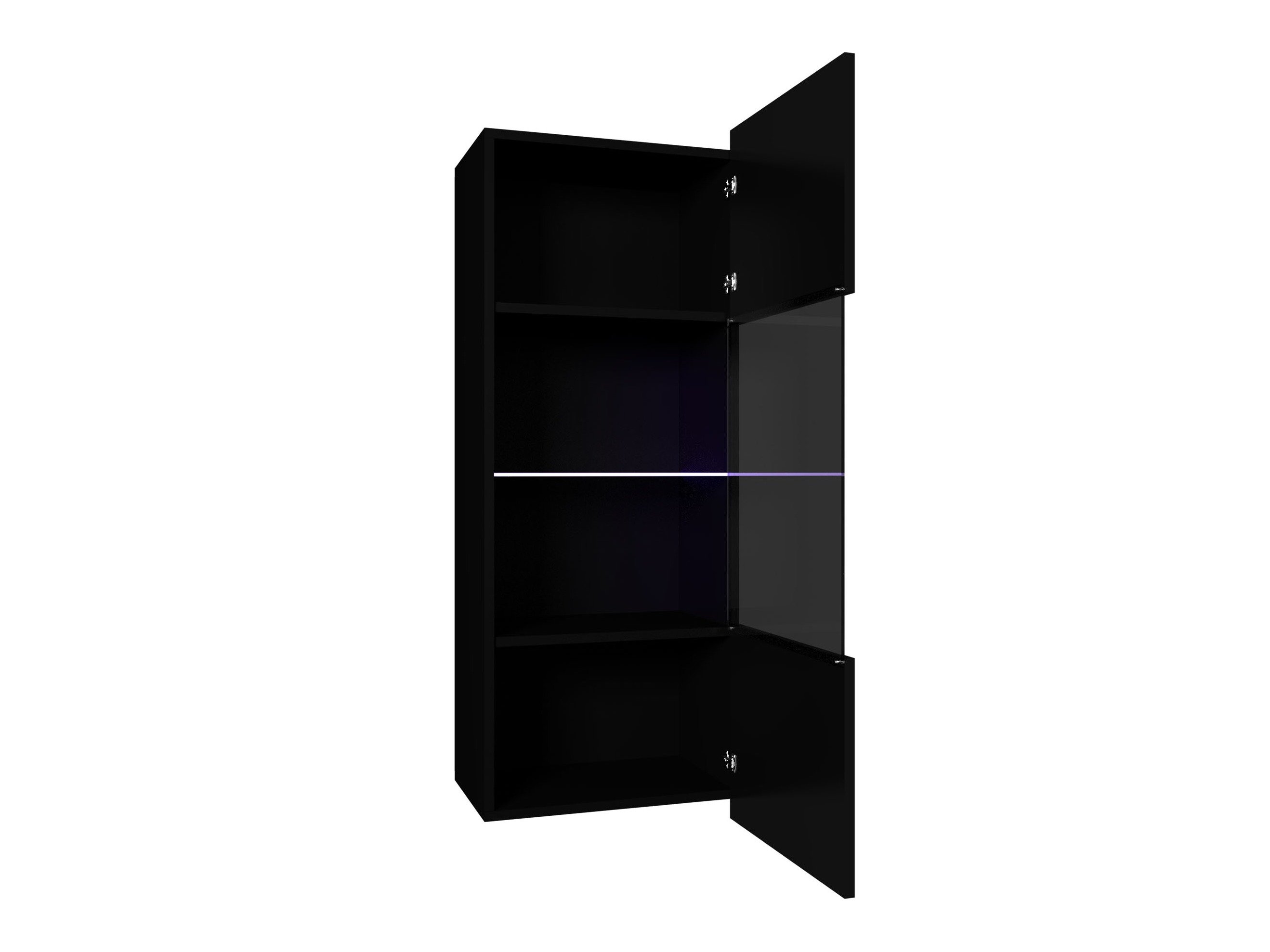 Armoire murale Remus I (Blanc + Blanc brillant)