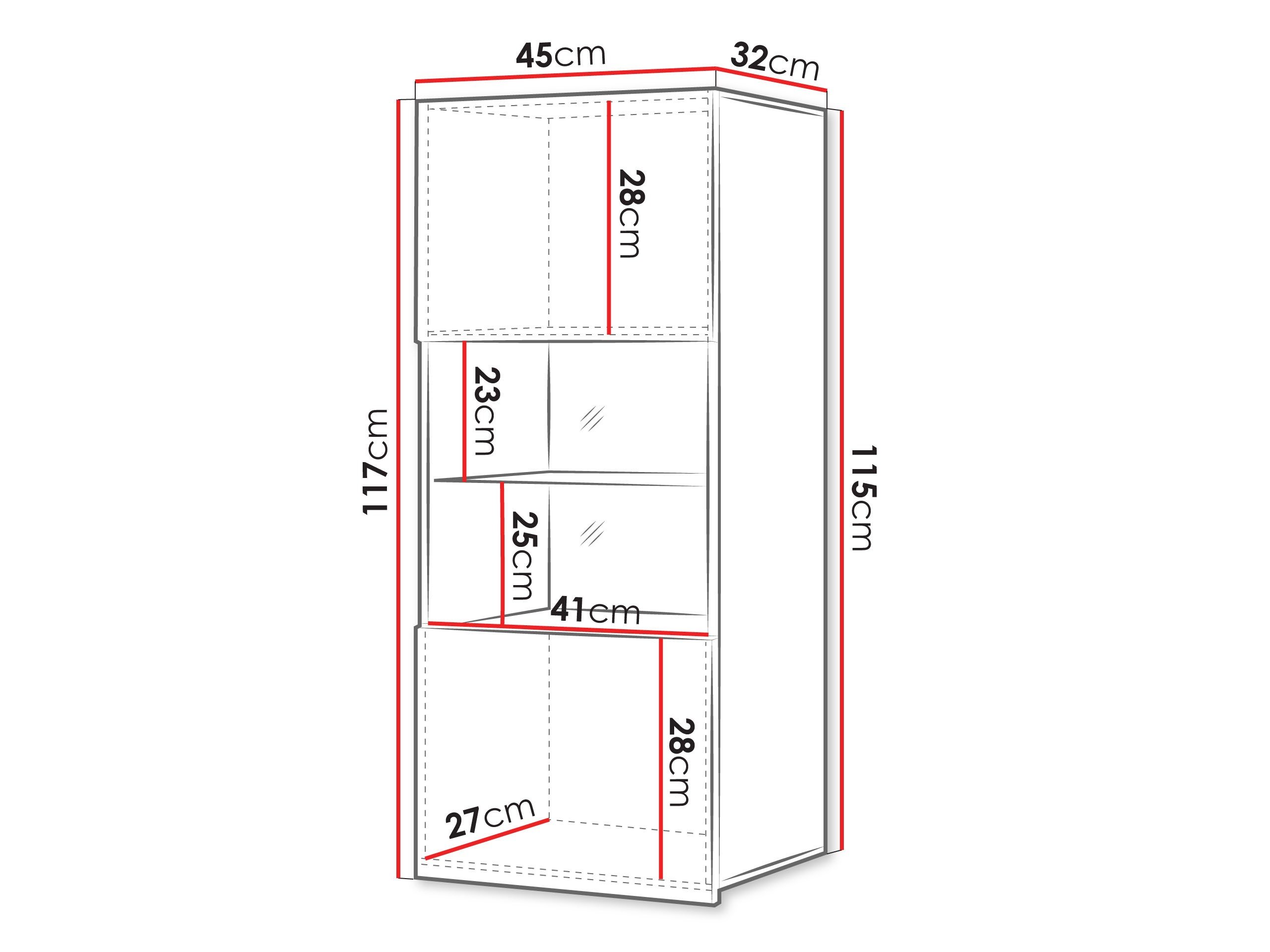 Armoire murale Remus I (Blanc + Blanc brillant)