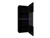 Armoire murale Remus I (Noir + Noir brillant)