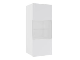 Armoire murale Tivdalu 102 (Blanc + Blanc brillant)